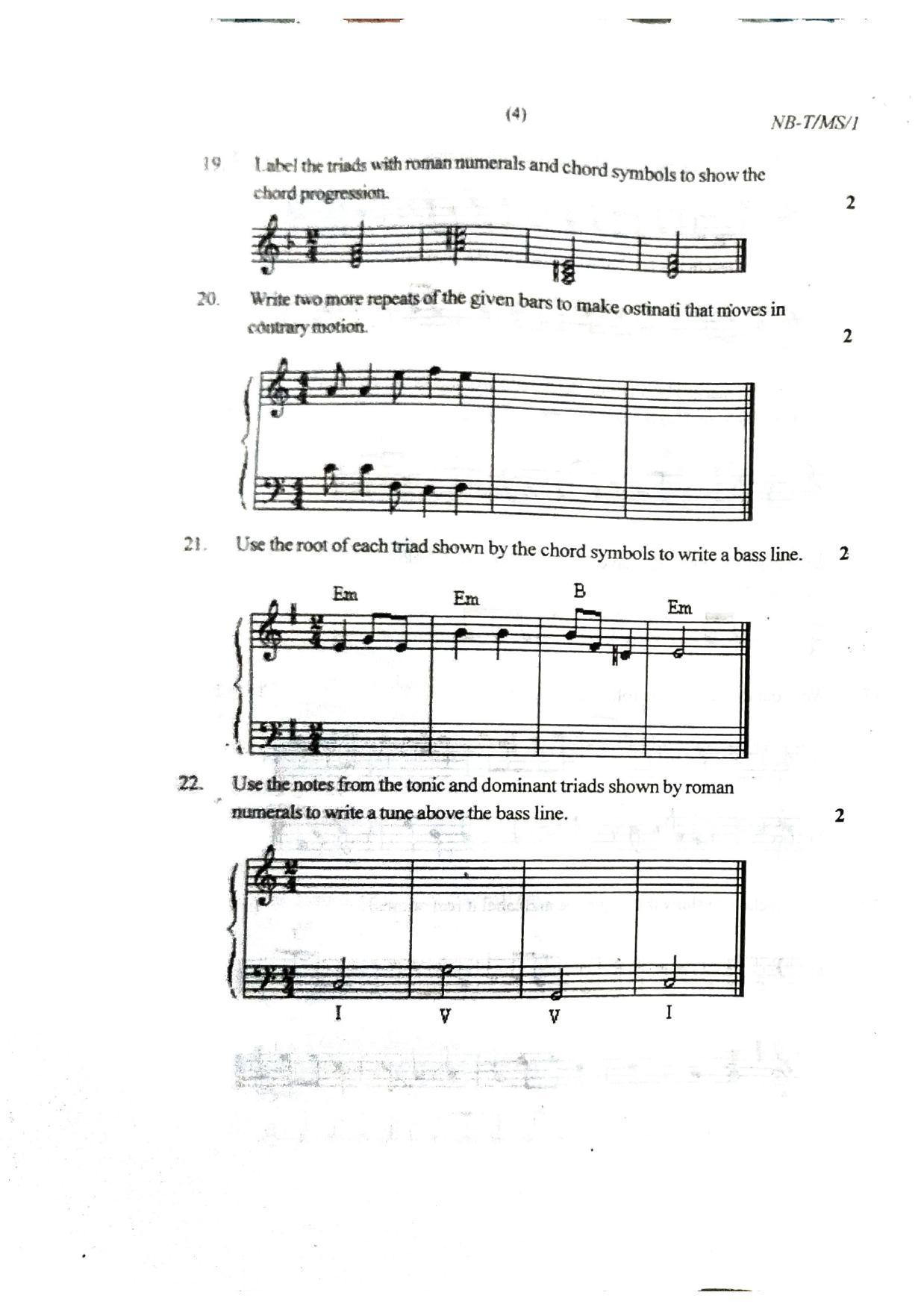 Nagaland Board Class 10 Music 2022 Question Paper - Page 2