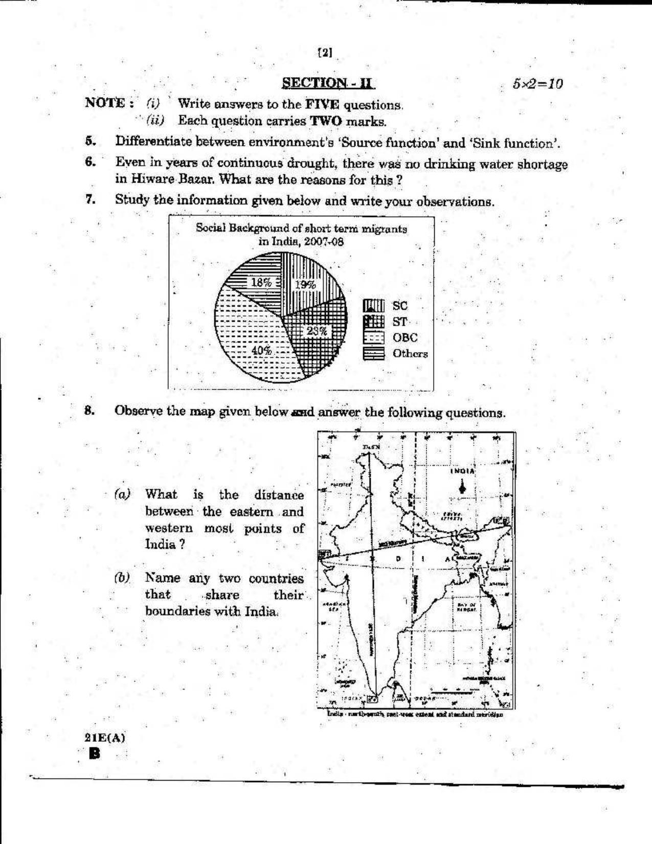 AP Class 10 Social Studies (Paper I) 2019 Question Paper - Page 2