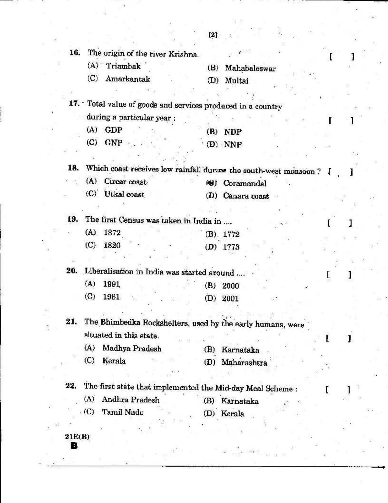 AP Class 10 Social Studies (Paper I) 2019 Question Paper - Page 6