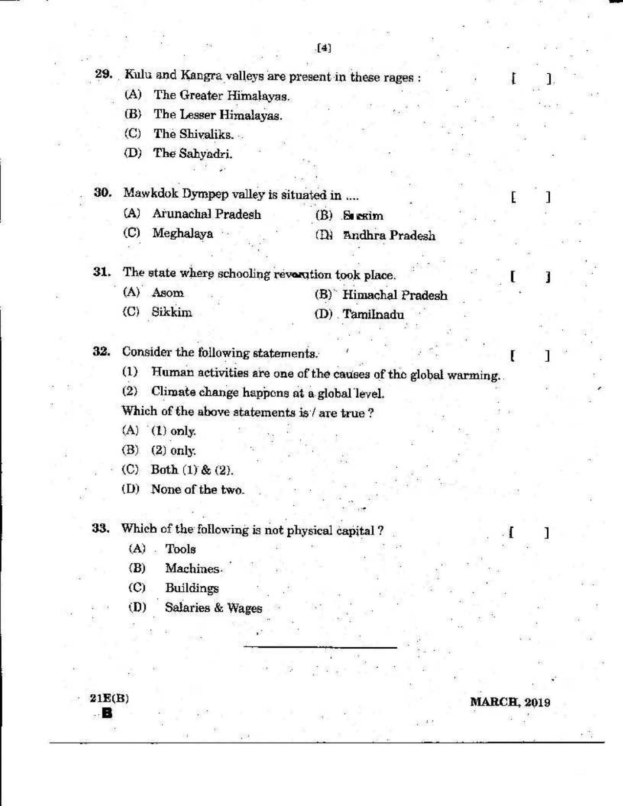 AP Class 10 Social Studies (Paper I) 2019 Question Paper - Page 8