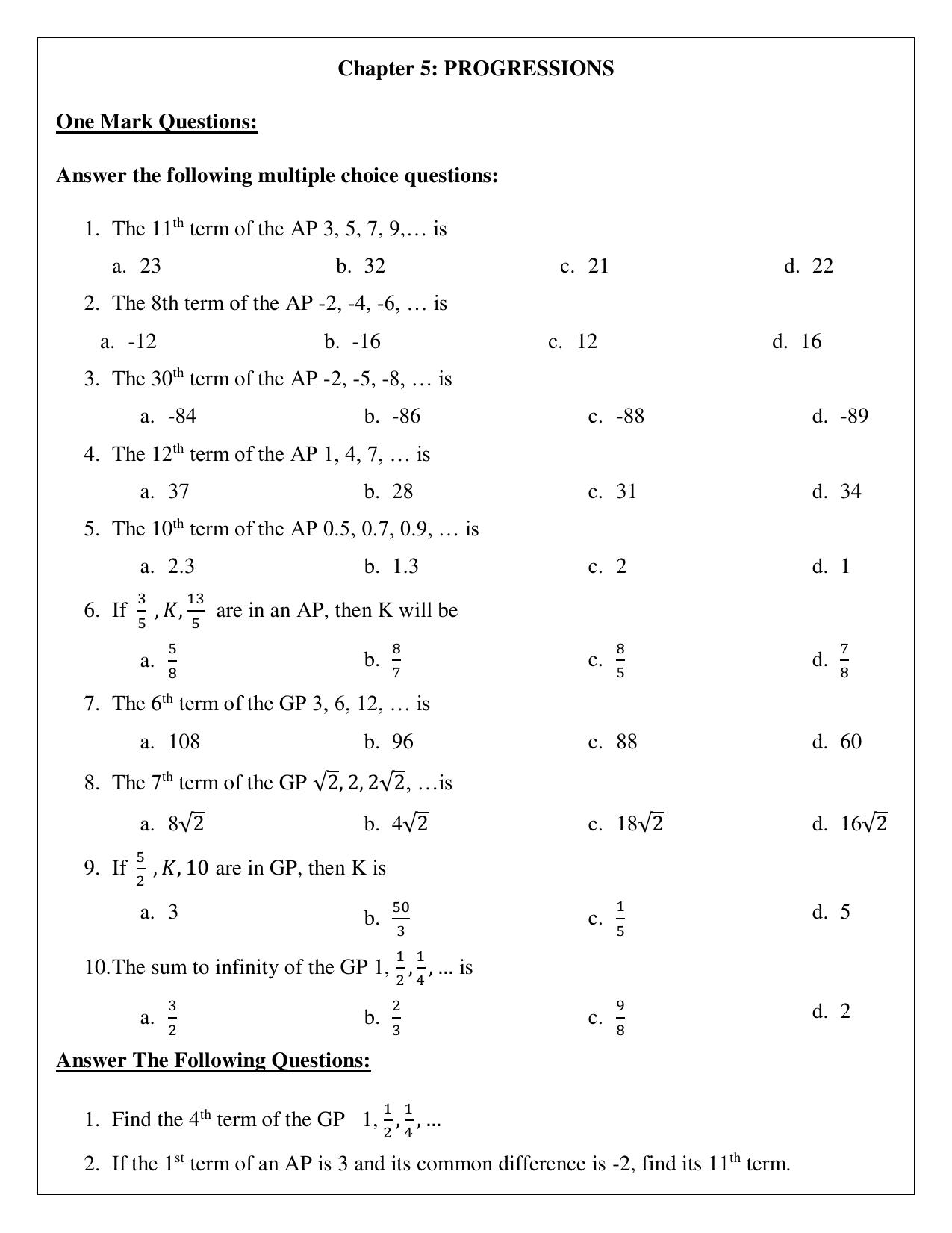 Karnataka 1st PUC Question Bank 2025 Basic Maths - Page 16