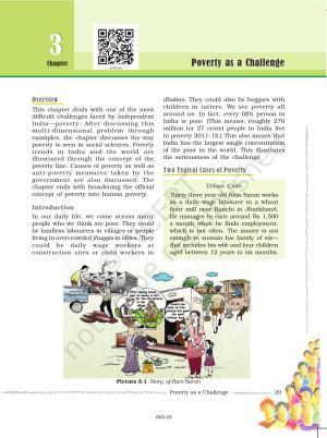 NCERT Book for Class 9 Economics Chapter 3 Poverty as a Challenge
