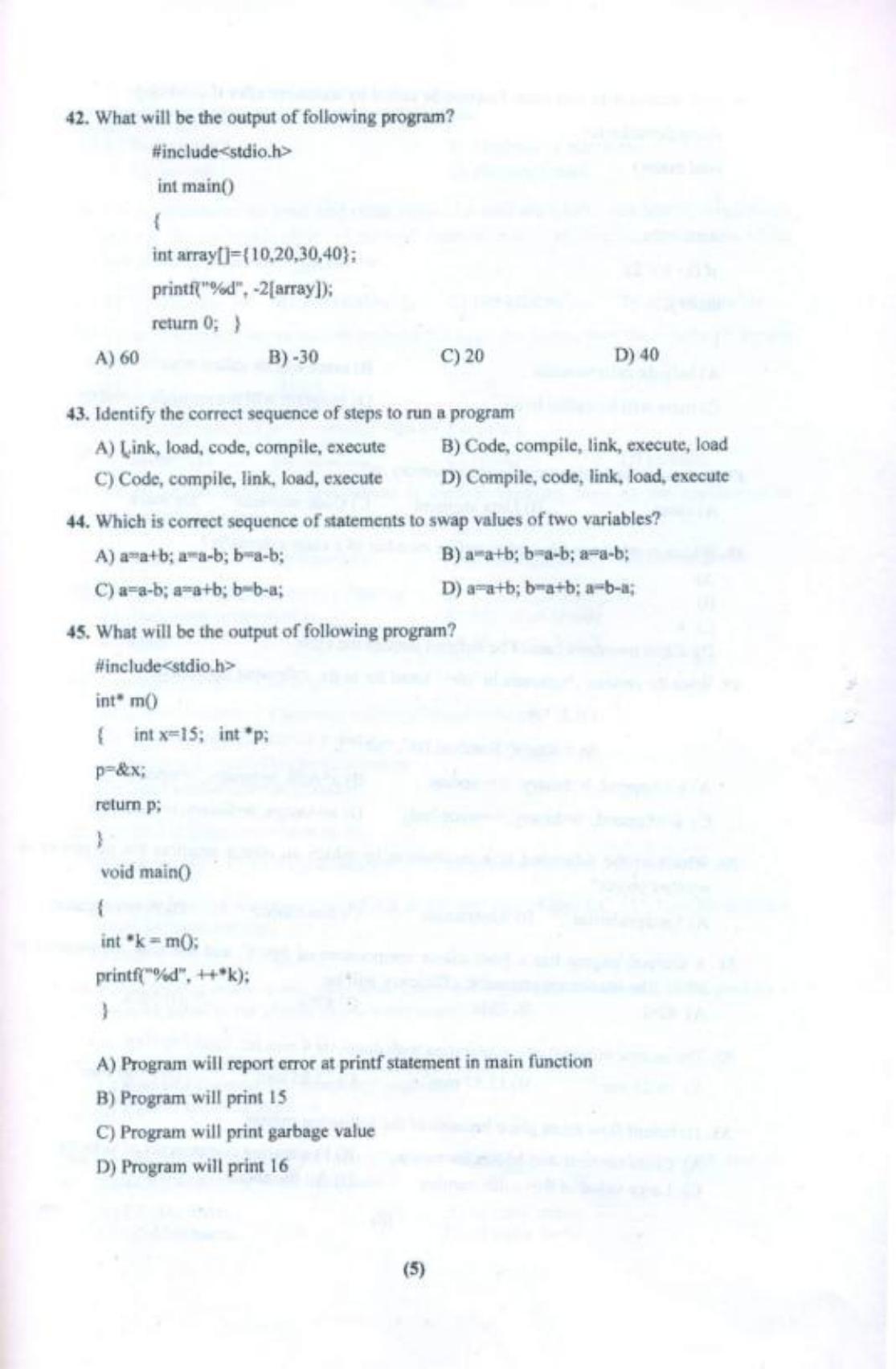 PULEET 2017 Previous Question Paper - Page 6