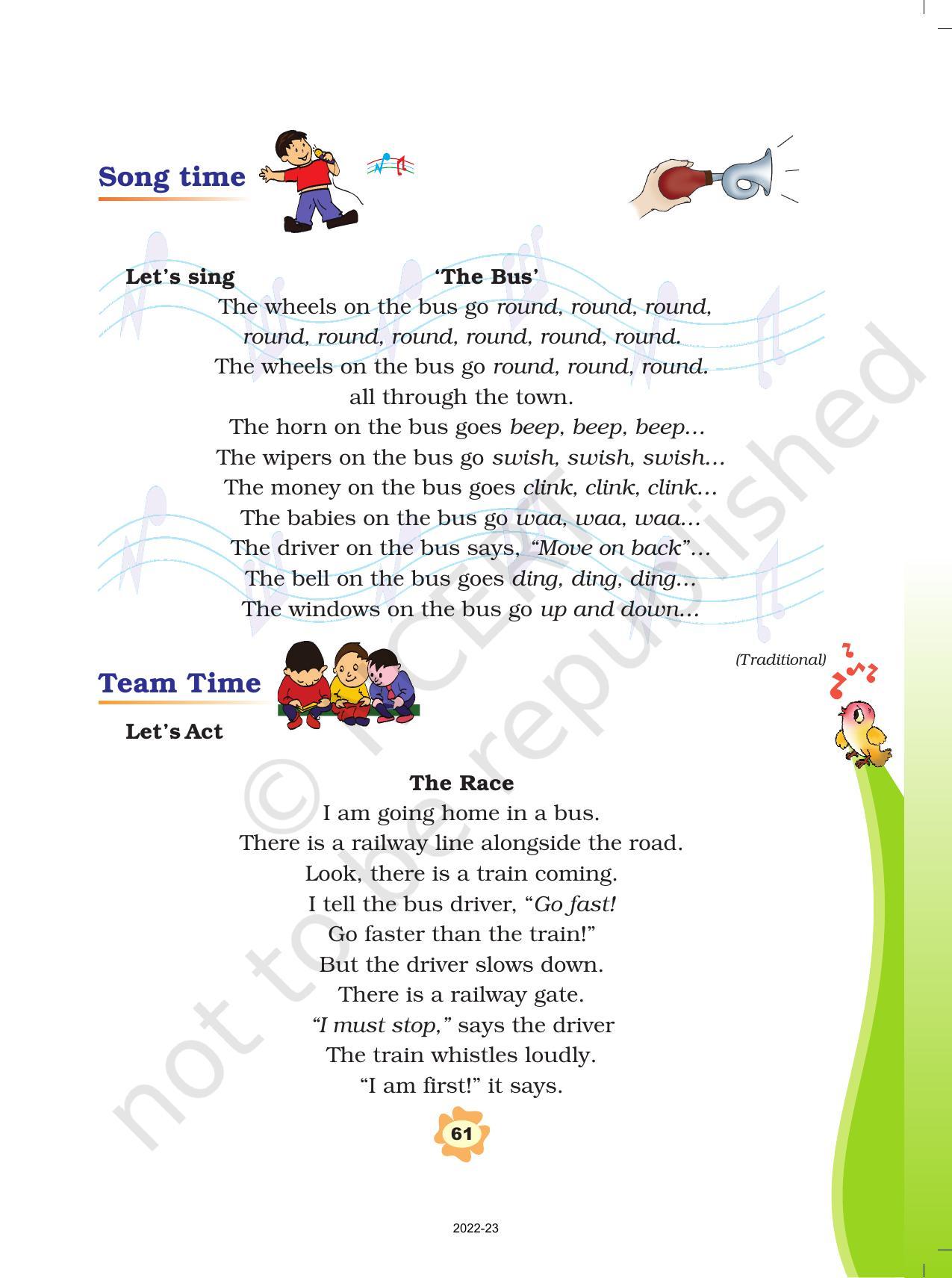 NCERT Book for Class 3 English: Unit VI.1-Trains - Page 9