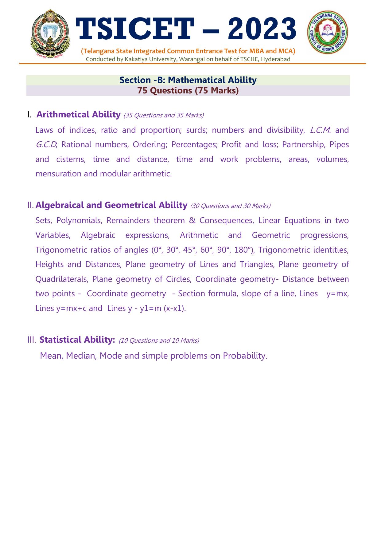 TS ICET Syllabus - Page 2