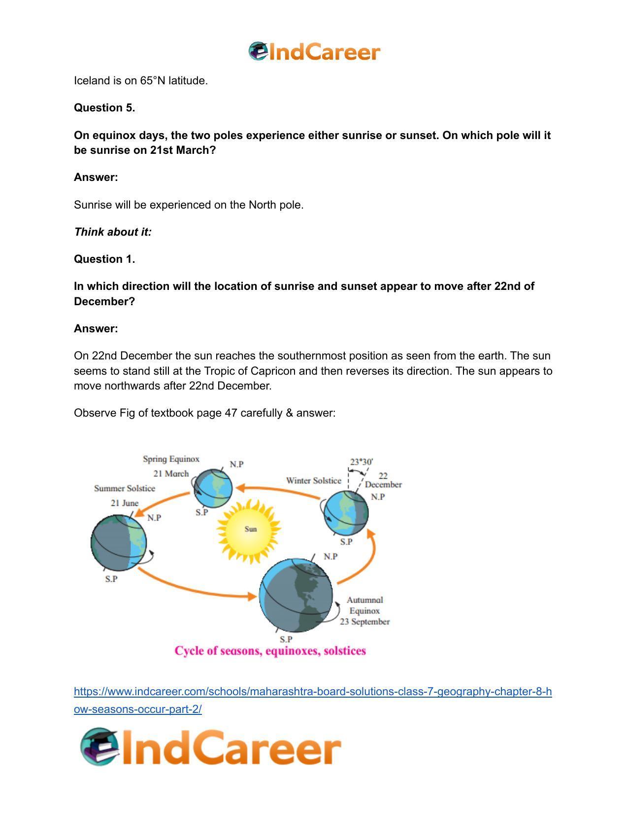 Maharashtra Board Solutions Class 7-Geography: Chapter 8- How Seasons Occur Part 2 - Page 12