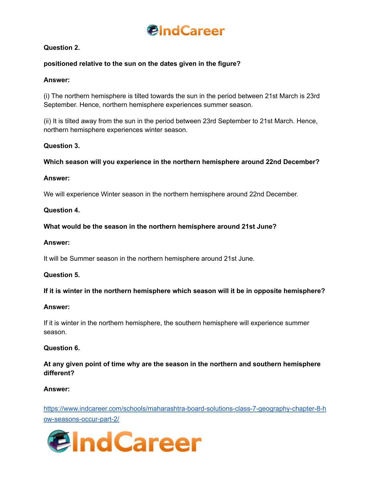 Maharashtra Board Solutions Class 7-Geography: Chapter 8- How Seasons Occur Part 2 - Page 13