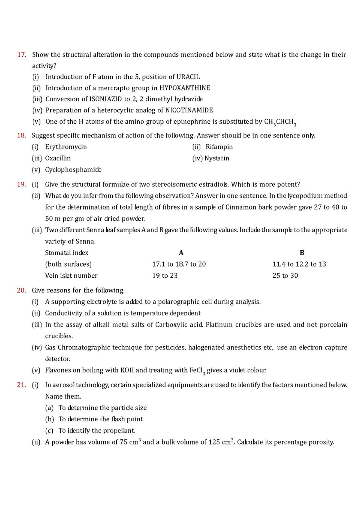 GPAT 1995 Question Paper with Answer Key - Page 8