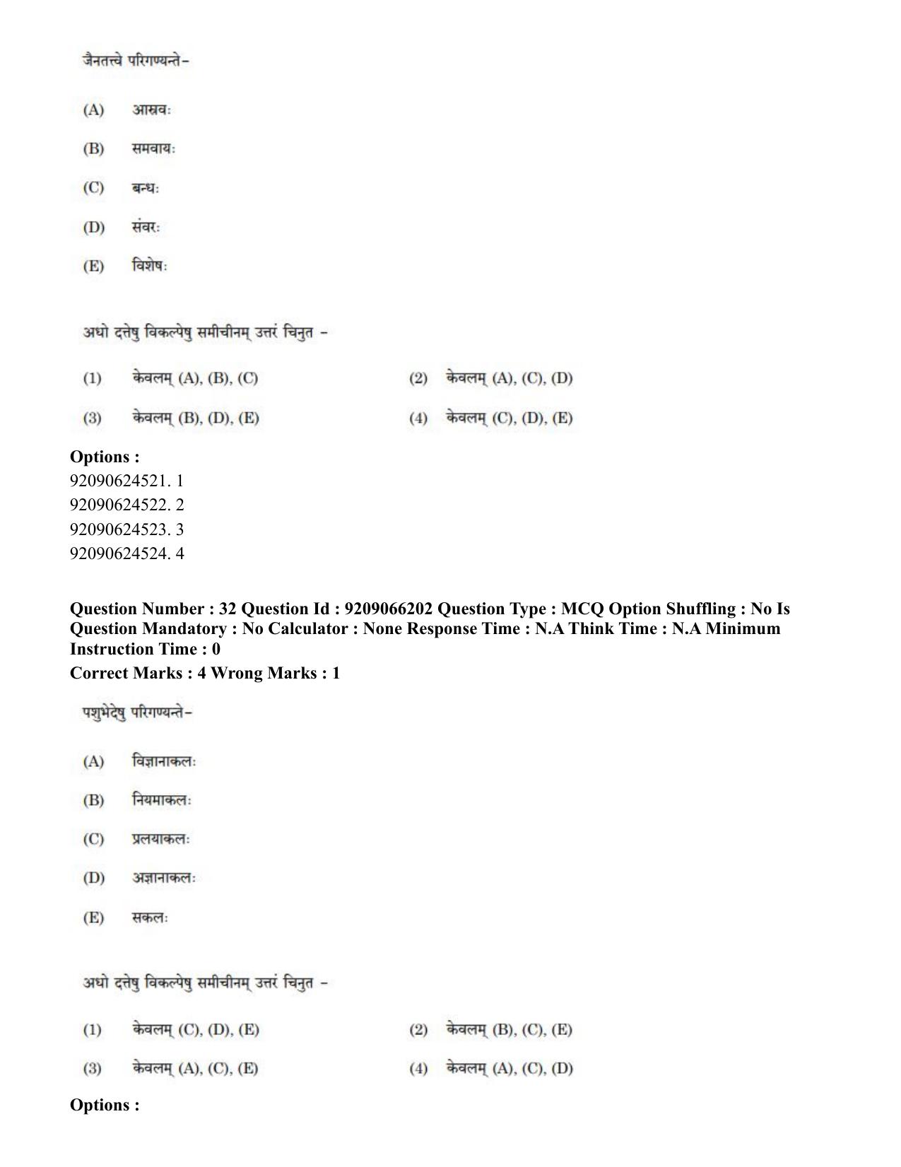CUET PG 2023: ACQP06 – Dharma Vijnan (Hindi)-shift 1 (08-06-2023) Question Paper - Page 50