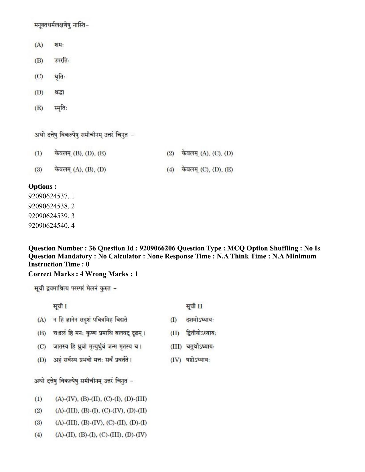 CUET PG 2023: ACQP06 – Dharma Vijnan (Hindi)-shift 1 (08-06-2023) Question Paper - Page 58