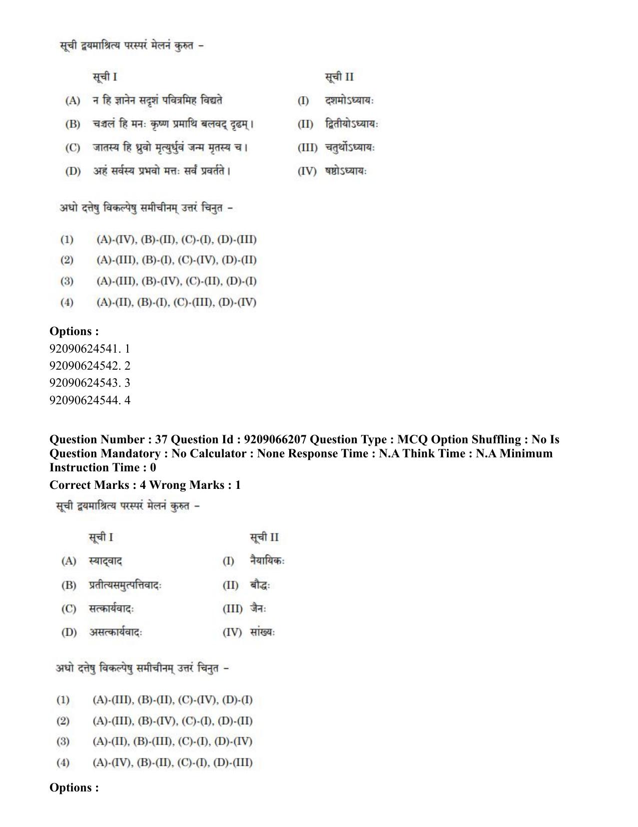 CUET PG 2023: ACQP06 – Dharma Vijnan (Hindi)-shift 1 (08-06-2023) Question Paper - Page 60