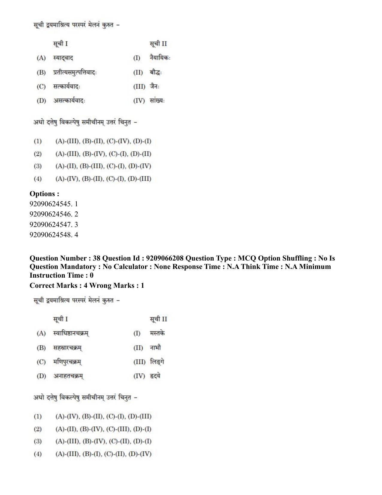 CUET PG 2023: ACQP06 – Dharma Vijnan (Hindi)-shift 1 (08-06-2023) Question Paper - Page 62