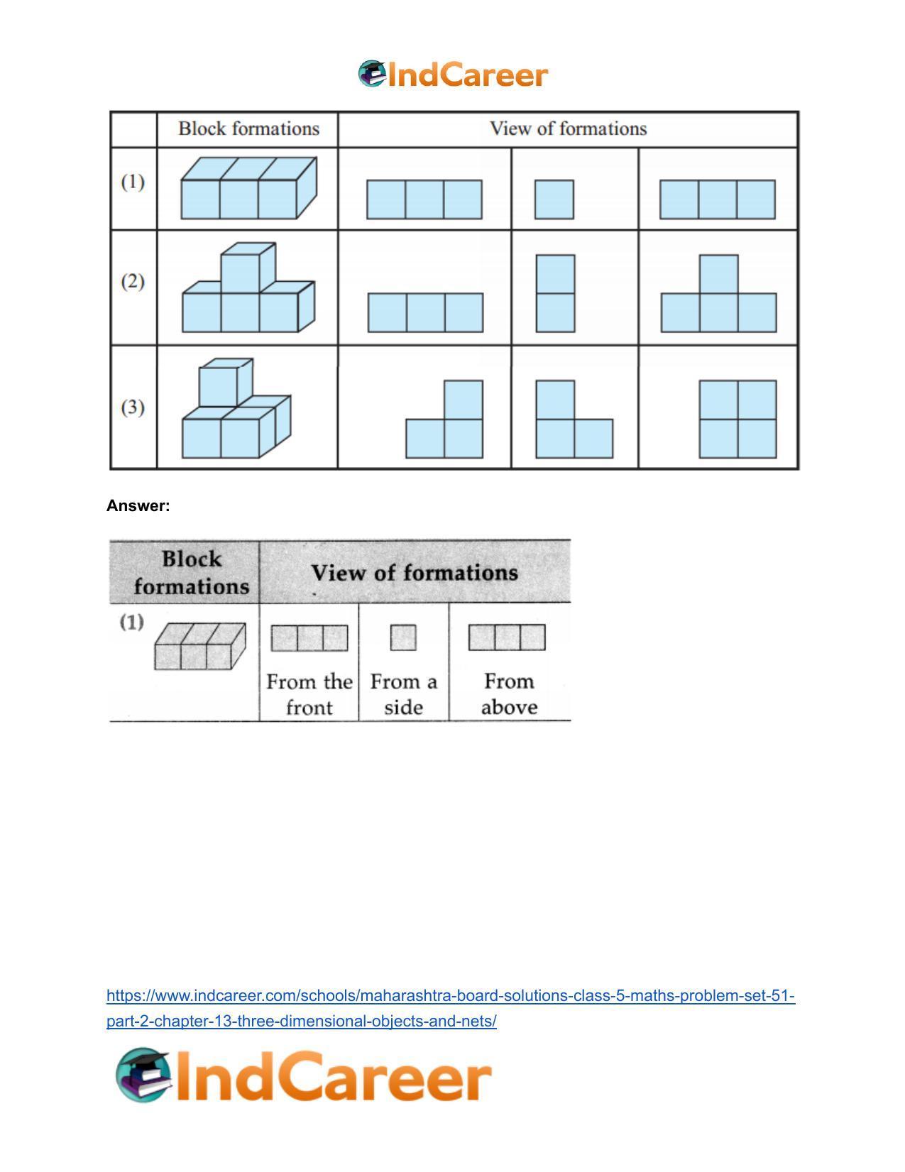 Maharashtra Board Solutions Class 5-Maths (Problem Set 51) - Part 2: Chapter 13- Three Dimensional Objects and Nets - Page 3