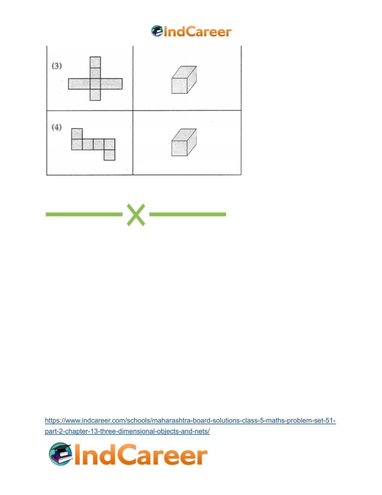 Maharashtra Board Solutions Class 5-Maths (Problem Set 51) - Part 2: Chapter 13- Three Dimensional Objects and Nets - Page 12