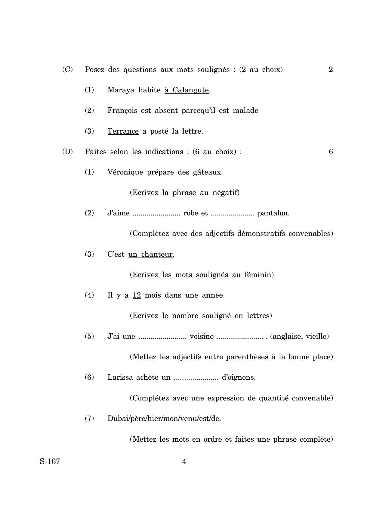 Goa Board Class 10 Hindi French Sl Composite (March 2019) Question Paper - Page 4