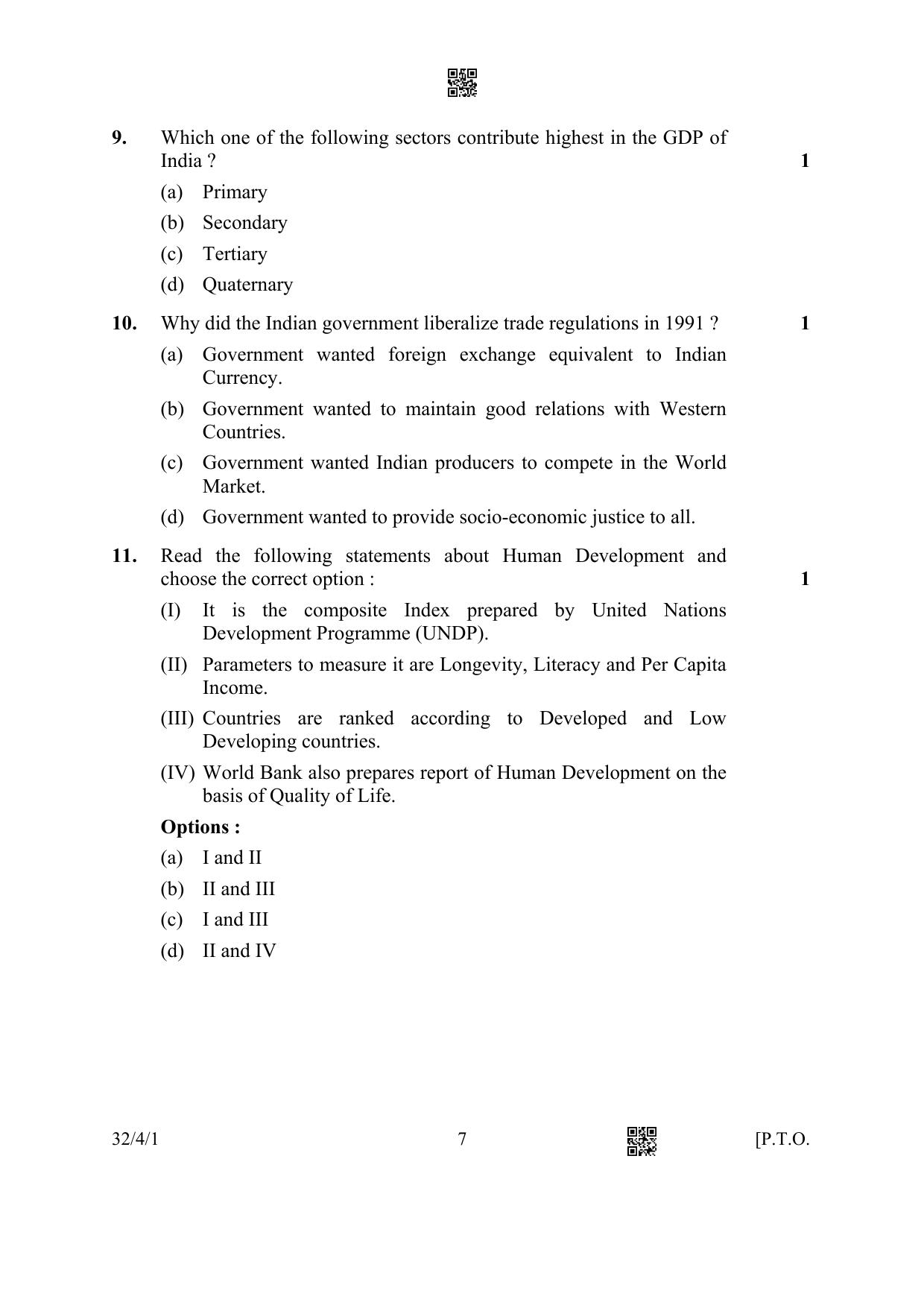 CBSE Class 10 32-4-1 Social Science 2023 Question Paper - Page 7