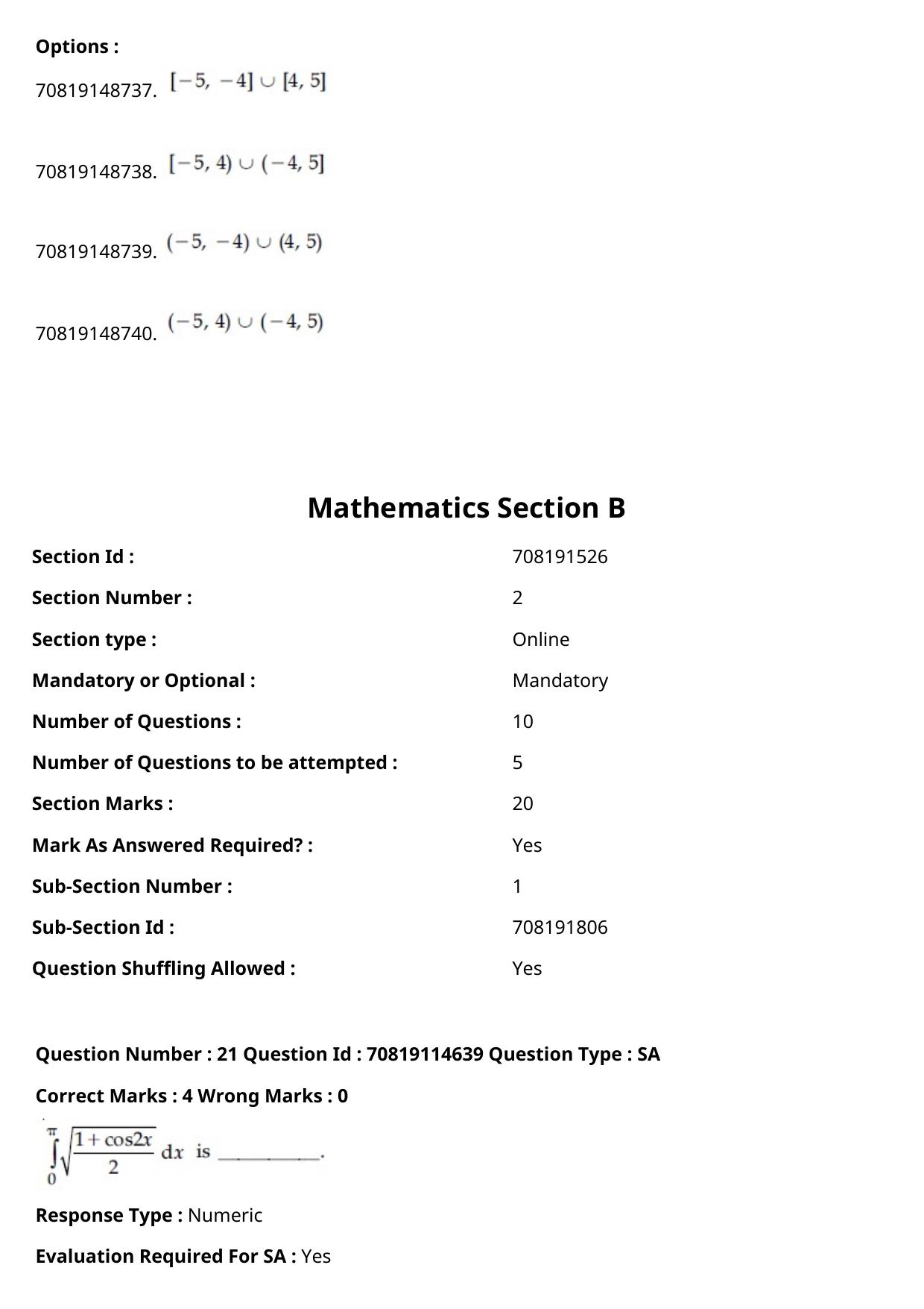 JEE Mains 2021: B Arch & B Planning Bengali (Shift 2) 23-02-2021 Question Paper - Page 23