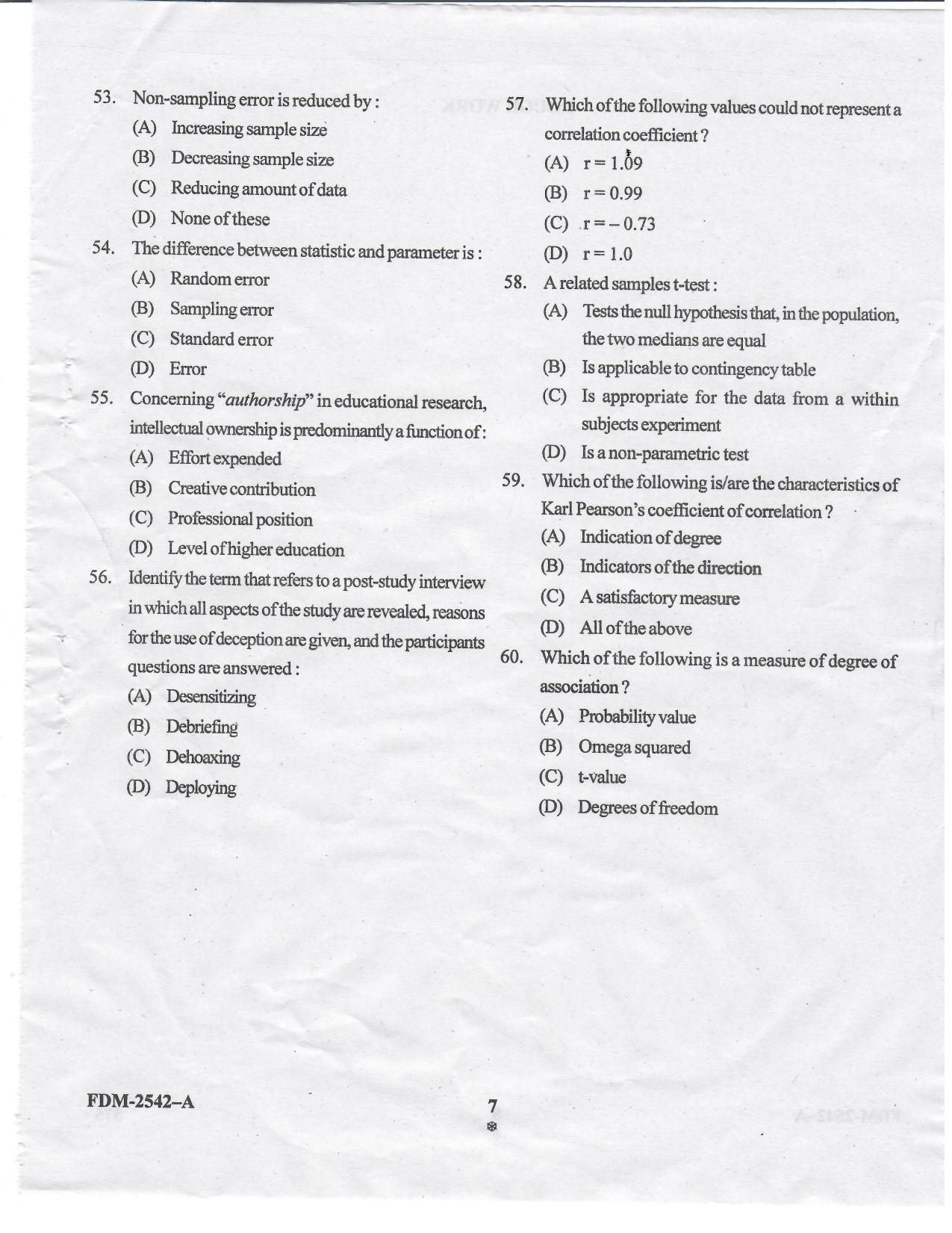 KUET 2024 M.A. Psychology Question Paper - Page 40