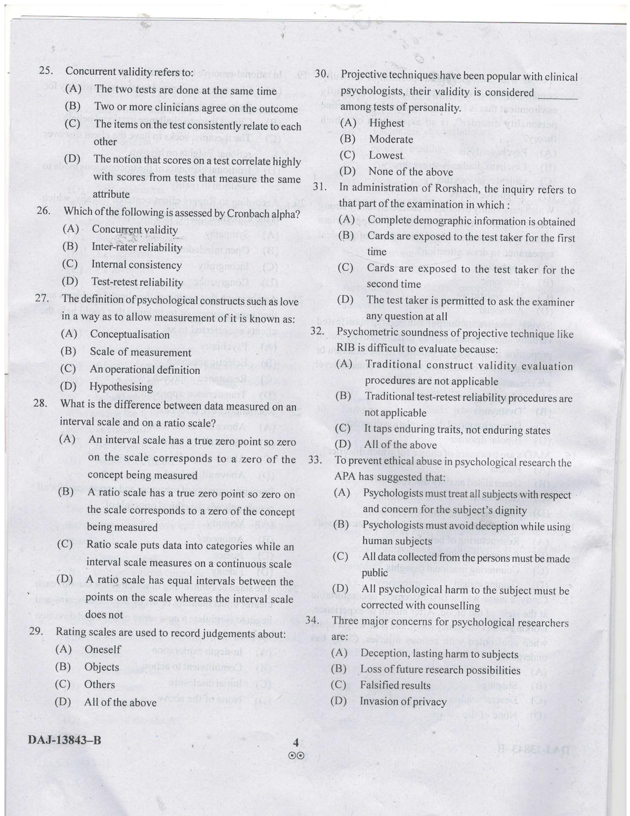 KUET 2024 M.A. Psychology Question Paper - Page 44