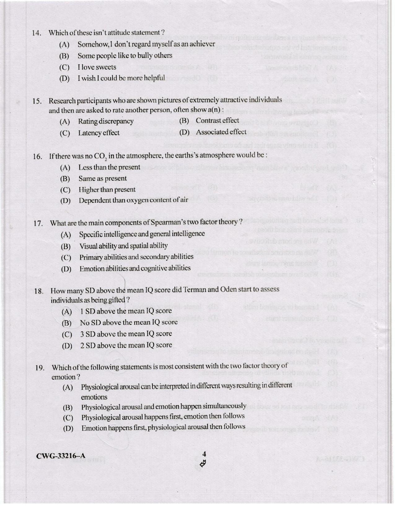 KUET 2024 M.A. Psychology Question Paper - Page 50