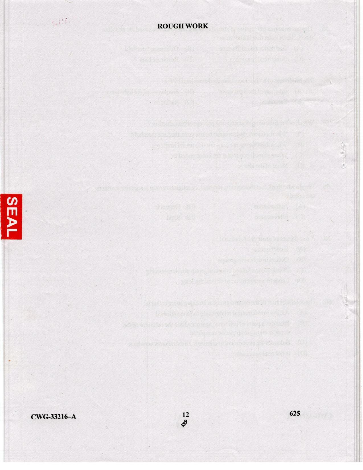 KUET 2024 M.A. Psychology Question Paper - Page 58