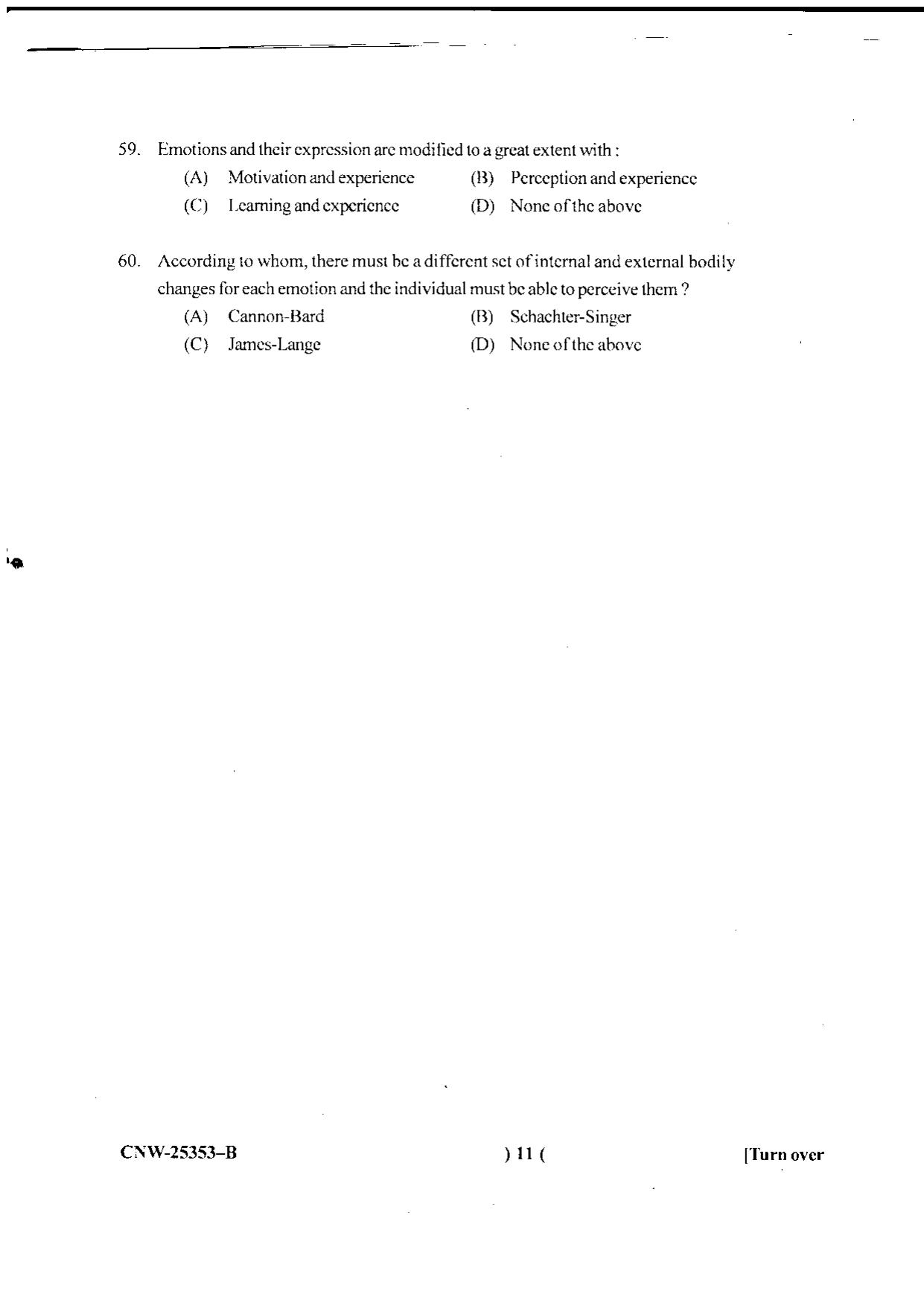 KUET 2024 M.A. Psychology Question Paper - Page 68