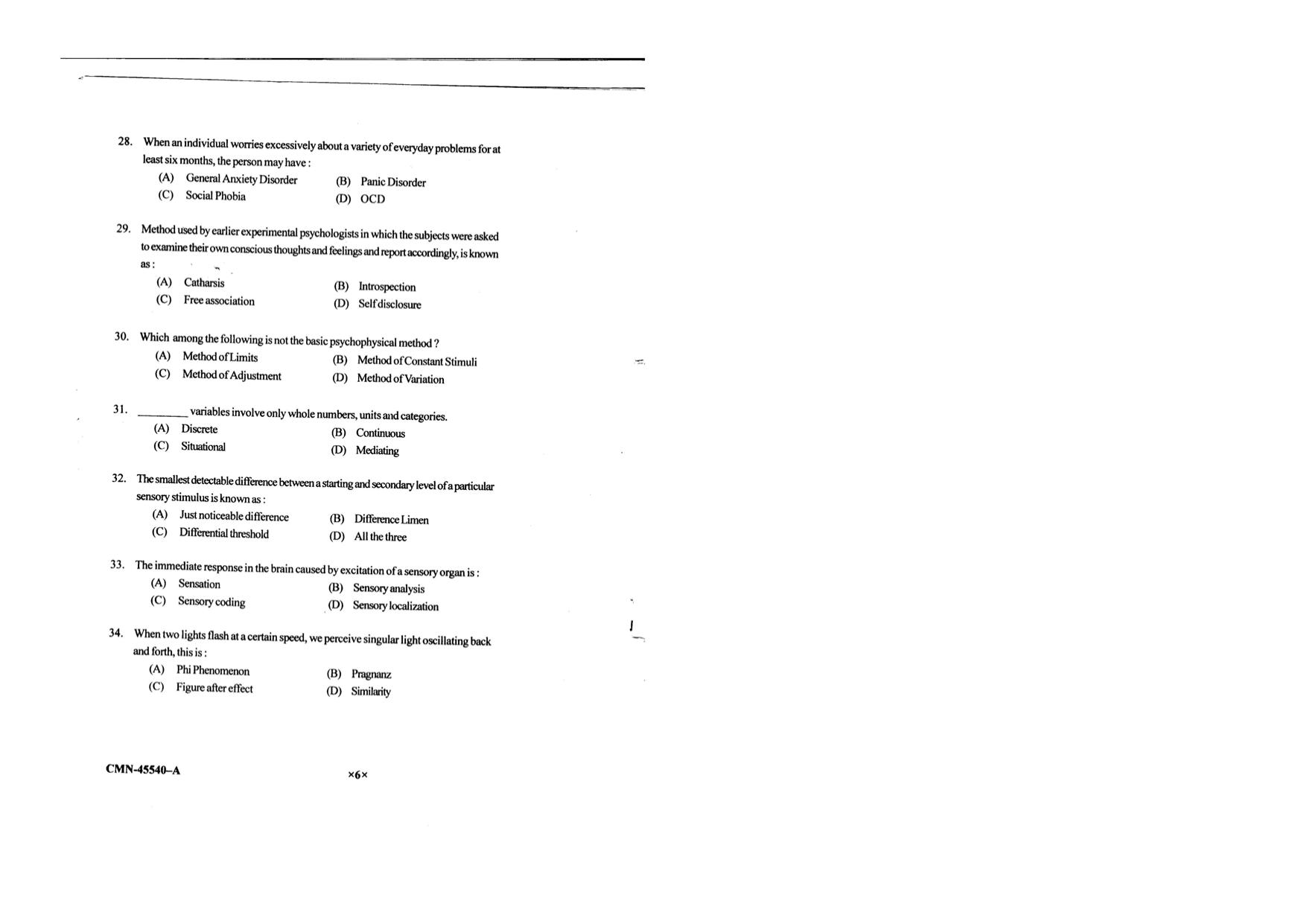 KUET 2024 M.A. Psychology Question Paper - Page 81