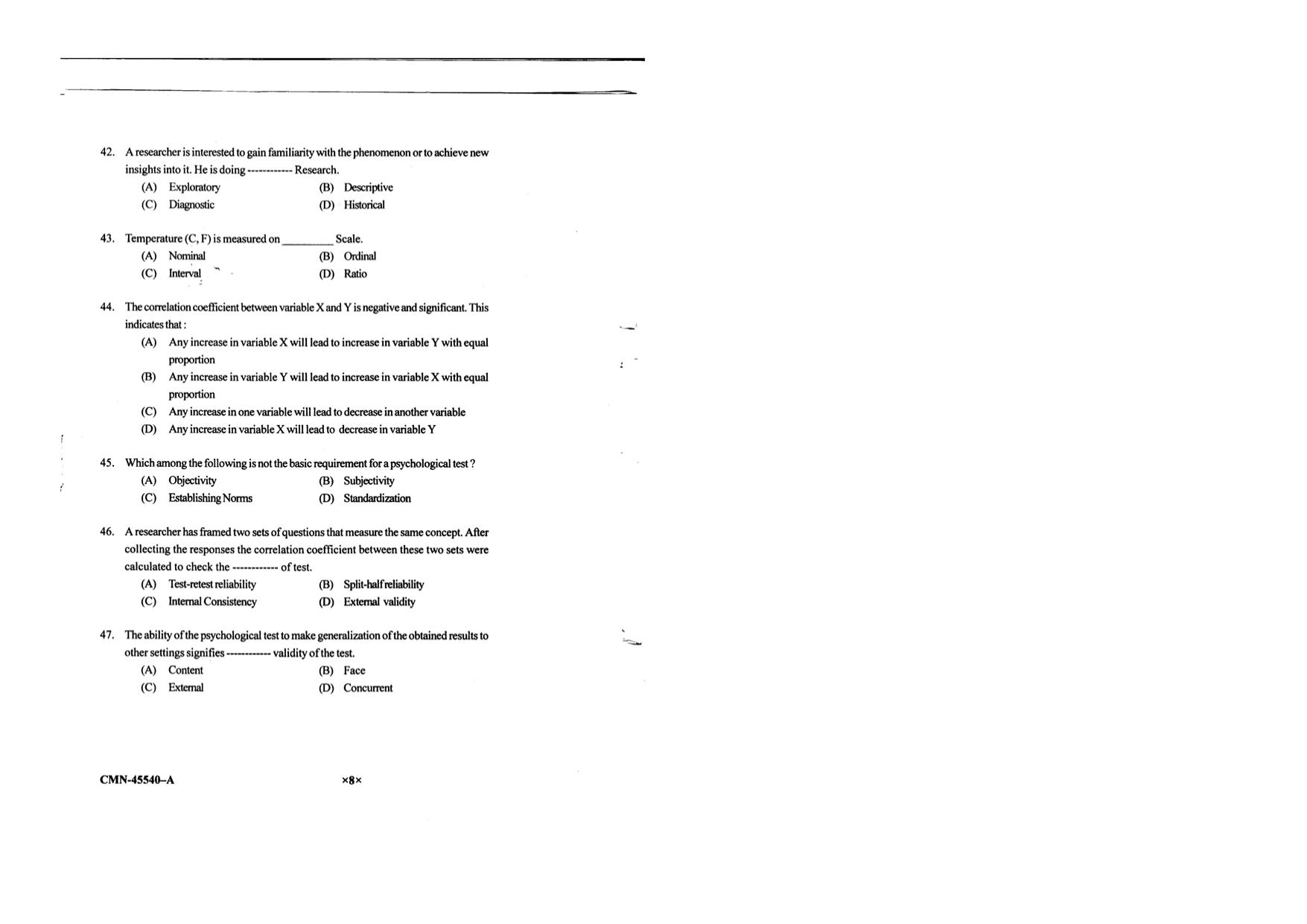 KUET 2024 M.A. Psychology Question Paper - Page 83