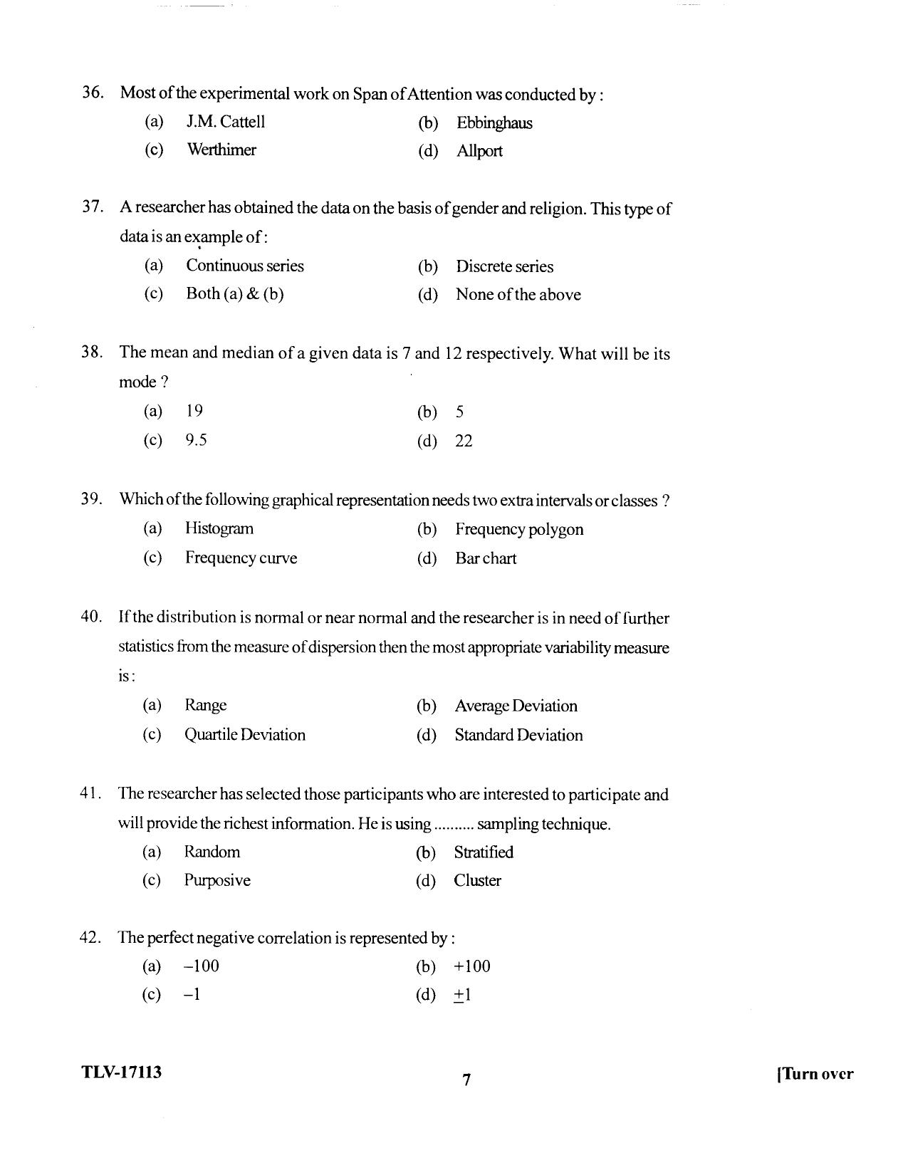 KUET 2024 M.A. Psychology Question Paper - Page 91