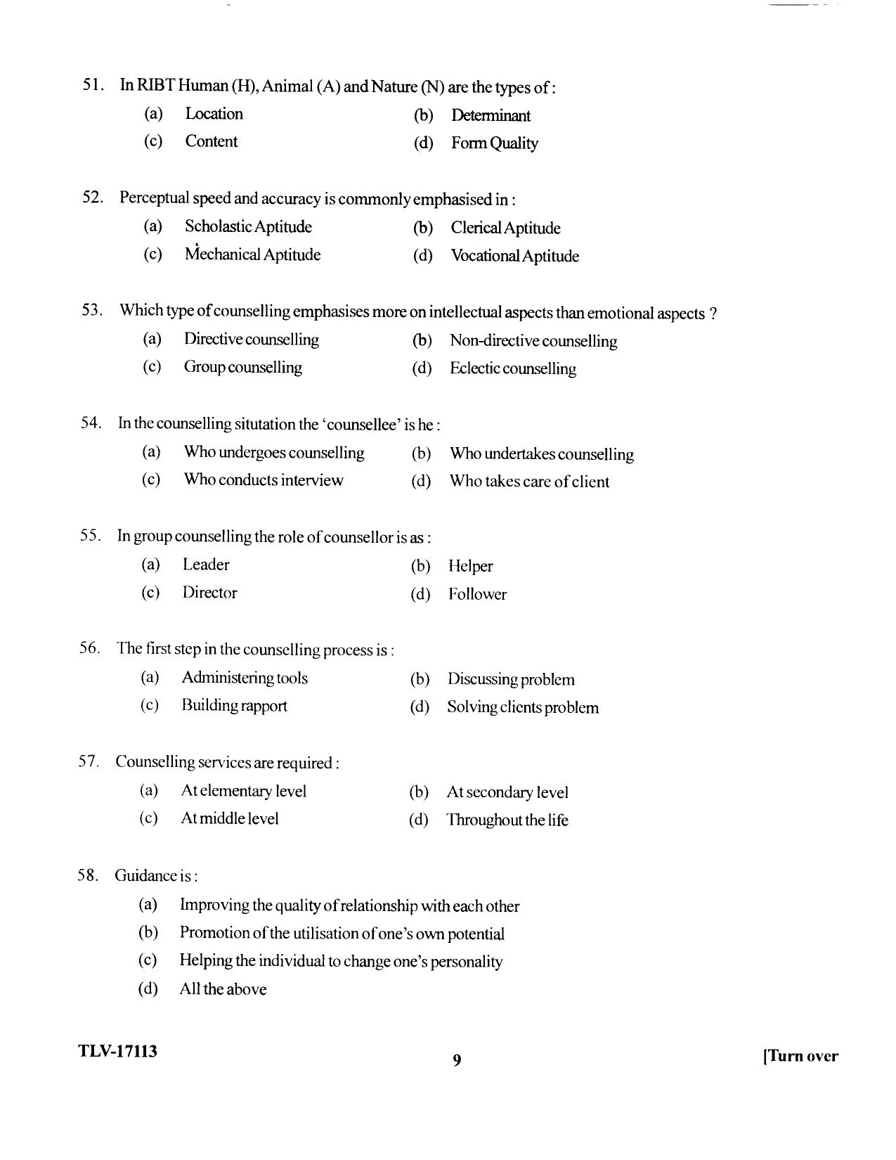KUET 2024 M.A. Psychology Question Paper - Page 93