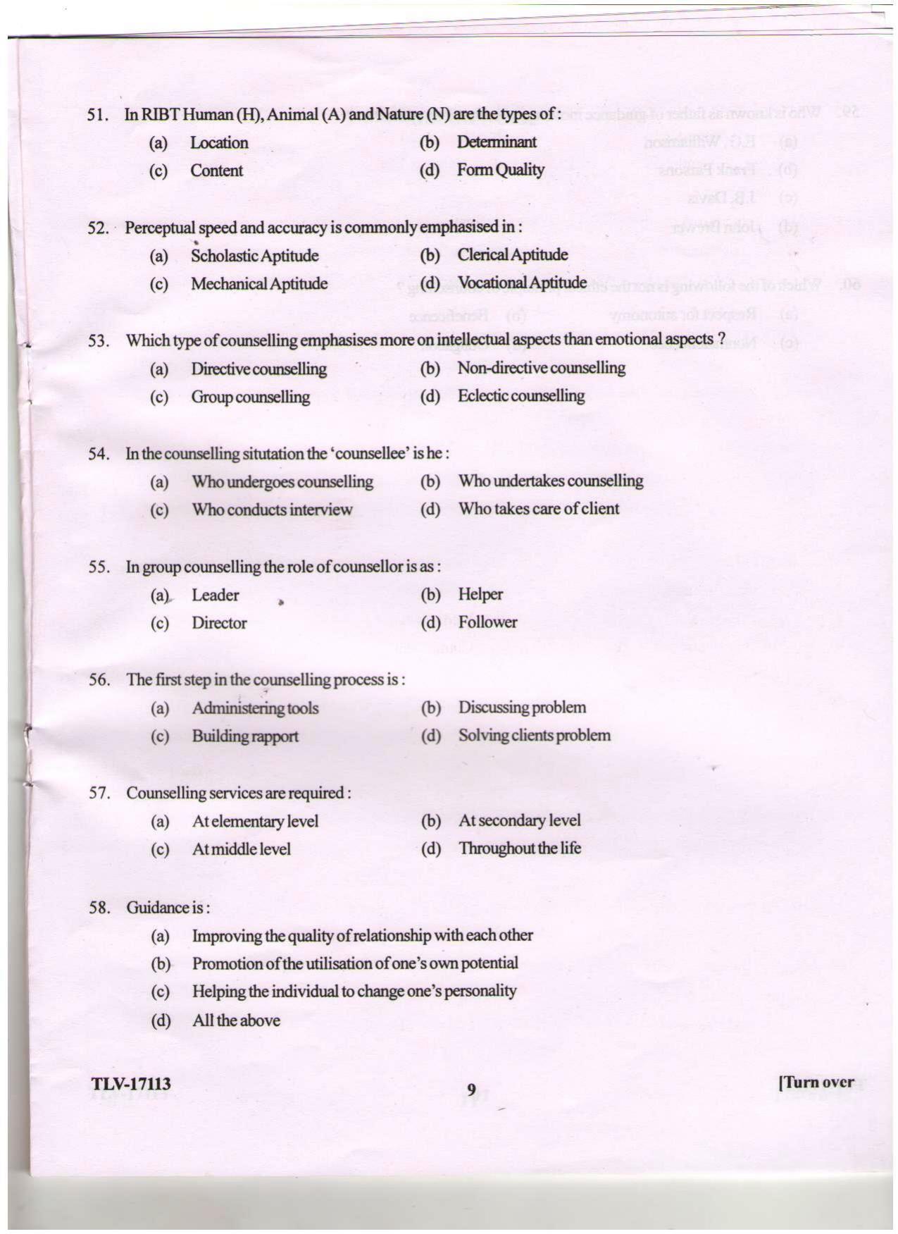 KUET 2024 M.A. Psychology Question Paper - Page 102
