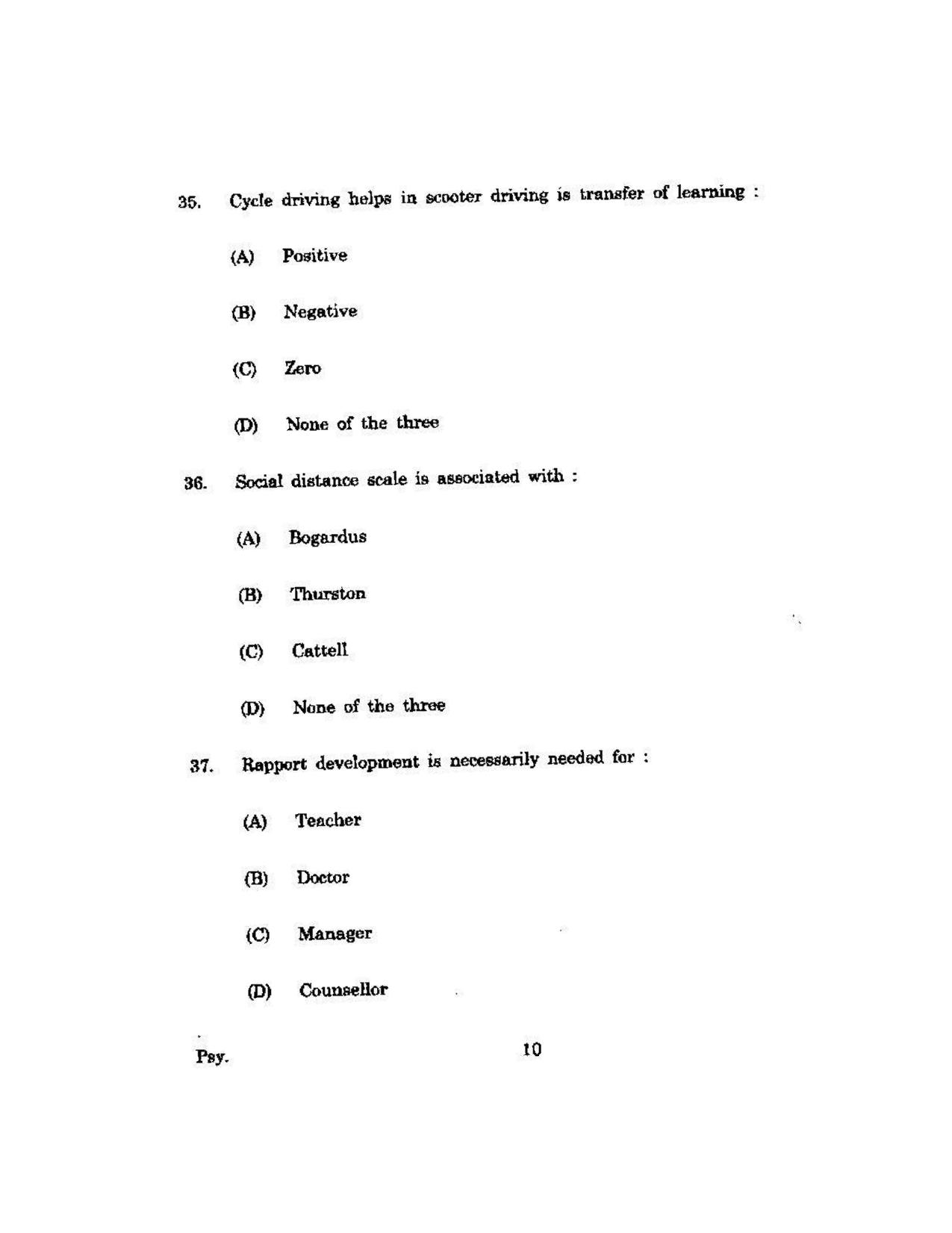 KUET 2024 M.A. Psychology Question Paper - Page 120