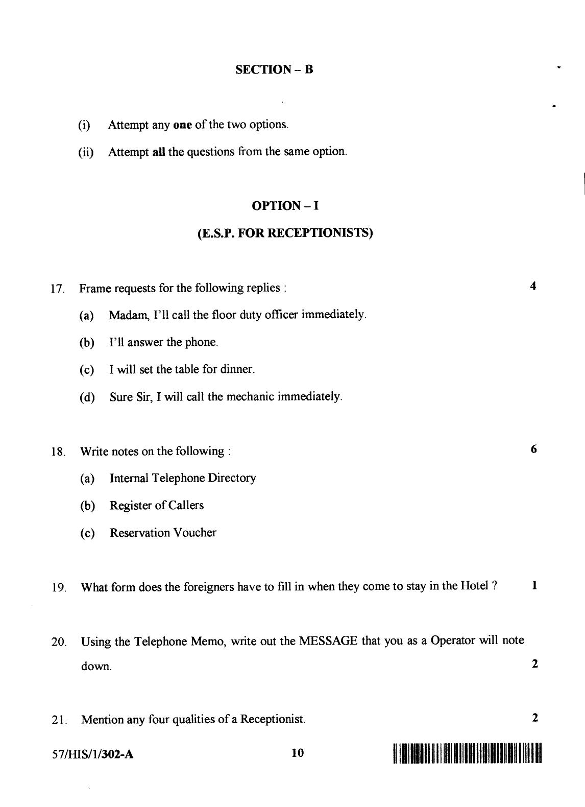 NIOS October 2018 Class 12 English Question Paper - Page 10
