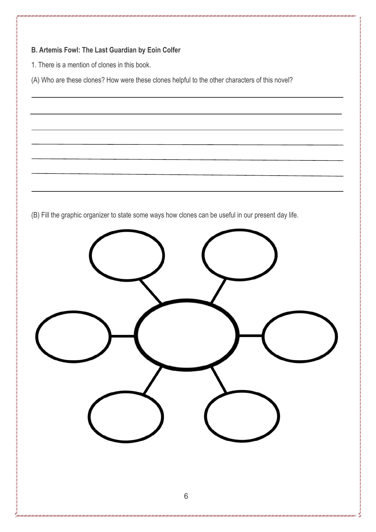 CBSE Worksheets for Class 8 English Assignment 98 - Page 6