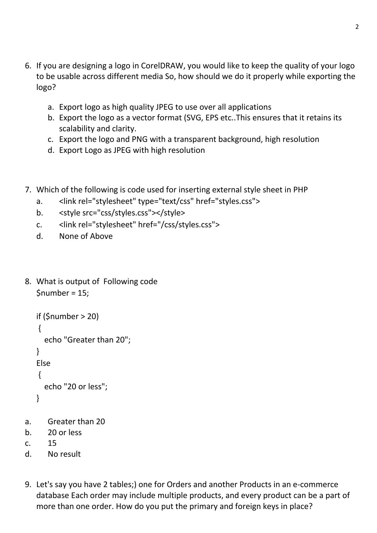 HPBOSE Class 12th Computer Science Sample Question Papers 2025 - Page 2