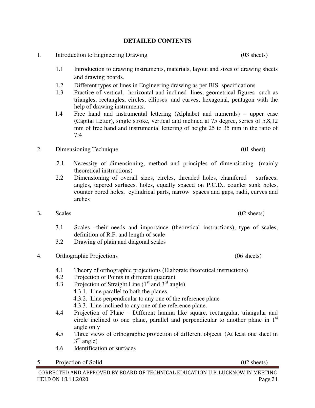 SYLLABUS FOR FIRST SEMESTER SESSION (2020-2021) - SIX SEMESTER DIPLOMA COURSE IN CHEMICAL TECHNOLOGY(FERTILIZER) - Page 21