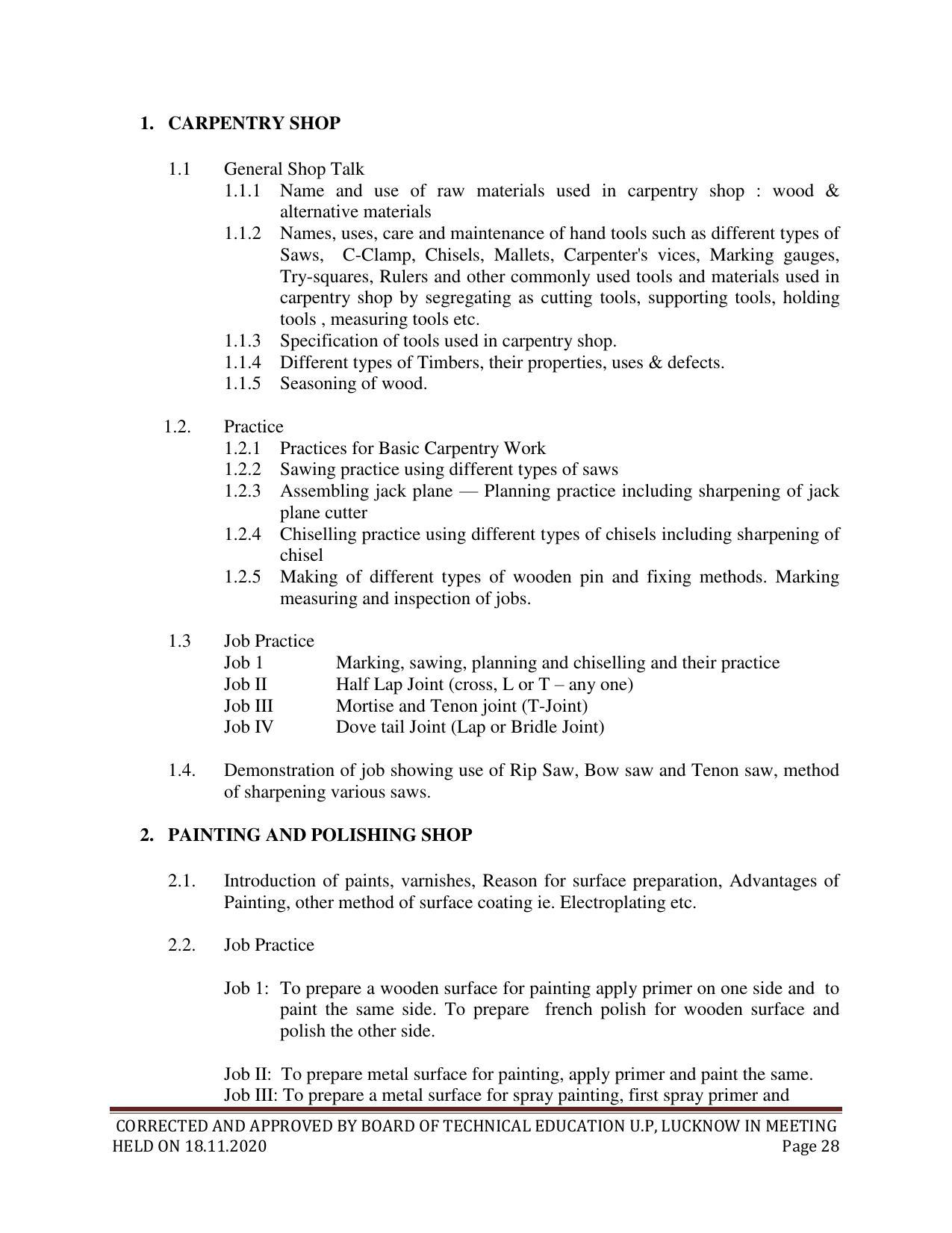 SYLLABUS FOR FIRST SEMESTER SESSION (2020-2021) - SIX SEMESTER DIPLOMA COURSE IN CHEMICAL TECHNOLOGY(FERTILIZER) - Page 28