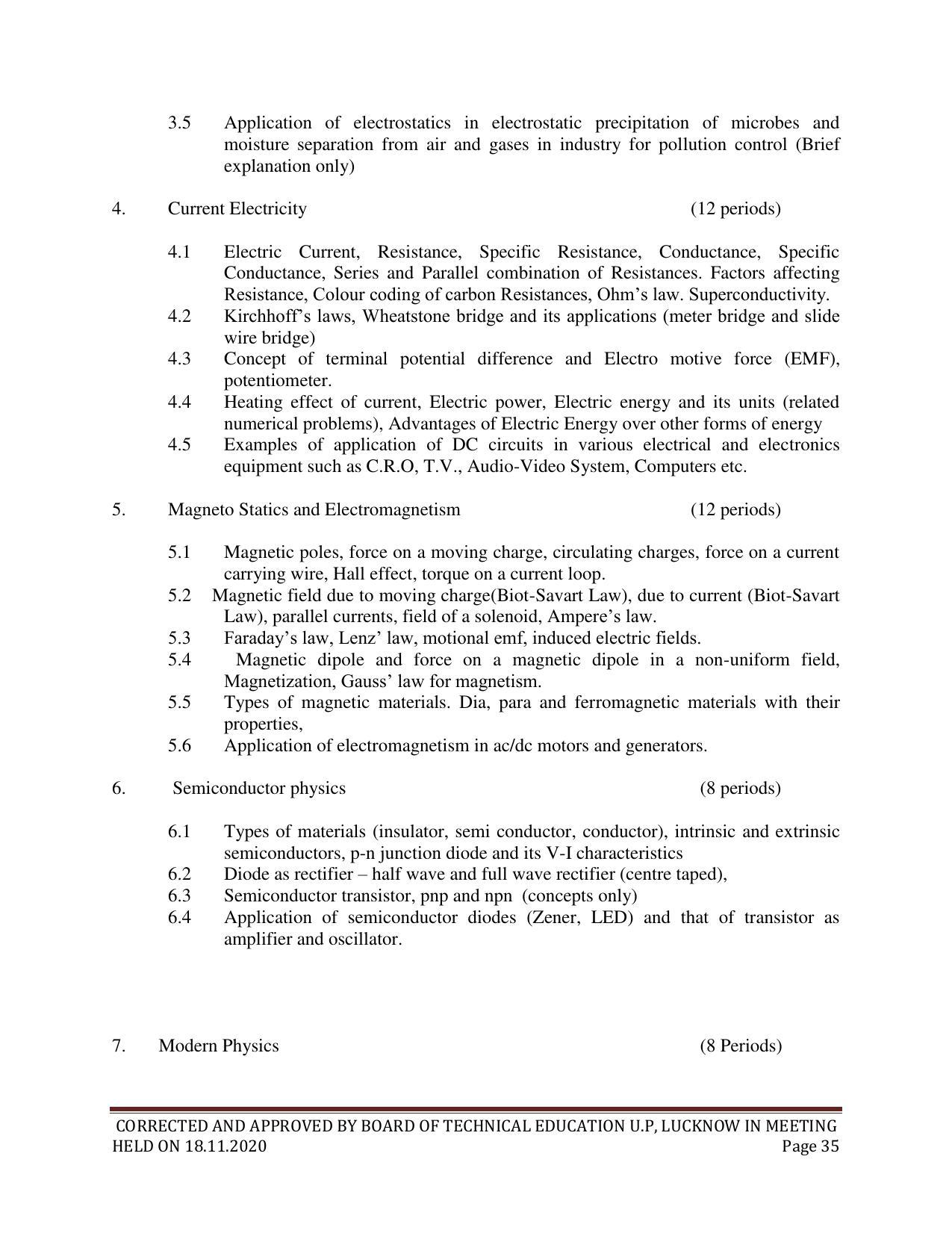 SYLLABUS FOR FIRST SEMESTER SESSION (2020-2021) - SIX SEMESTER DIPLOMA COURSE IN CHEMICAL TECHNOLOGY(FERTILIZER) - Page 35