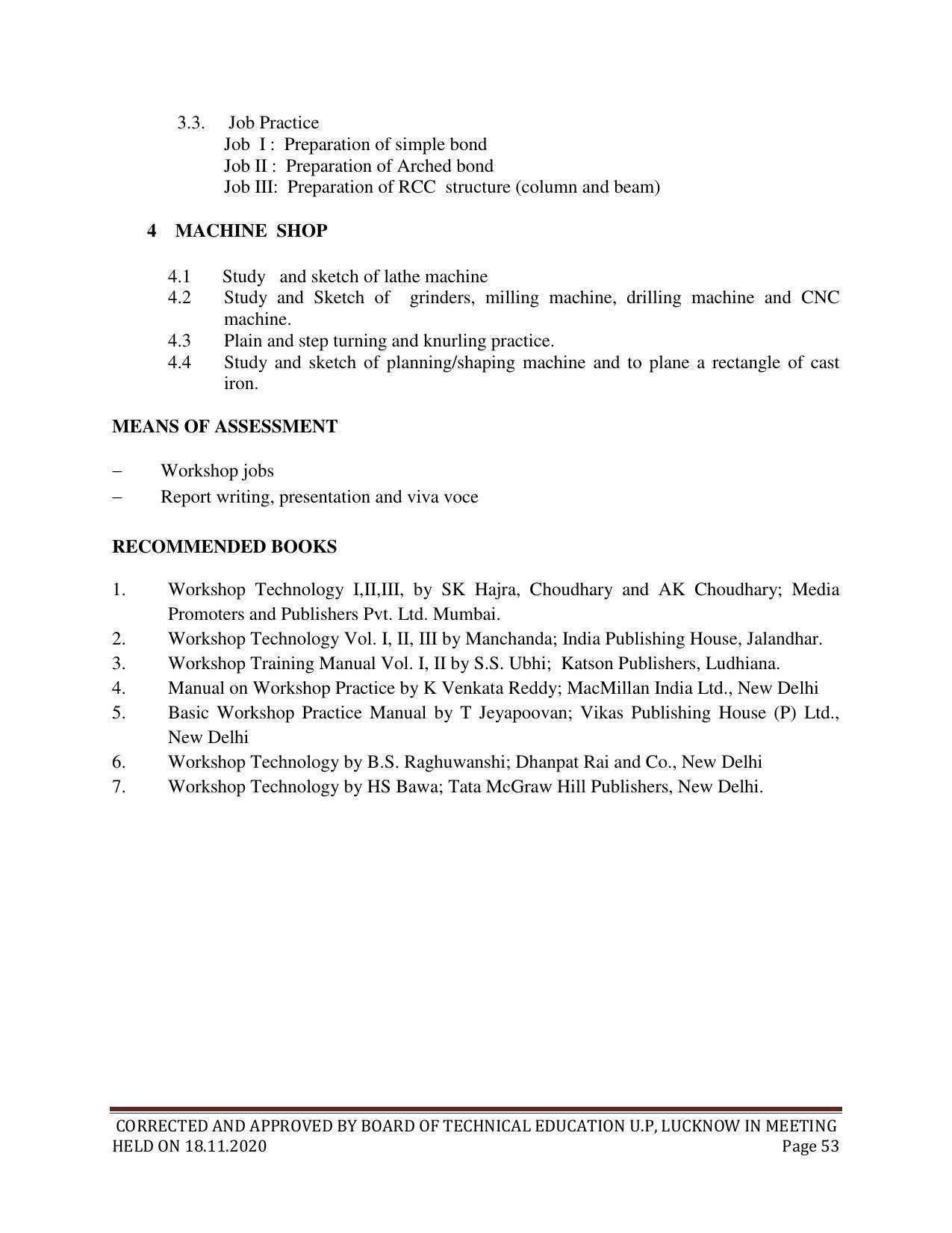 SYLLABUS FOR FIRST SEMESTER SESSION (2020-2021) - SIX SEMESTER DIPLOMA COURSE IN CHEMICAL TECHNOLOGY(FERTILIZER) - Page 53