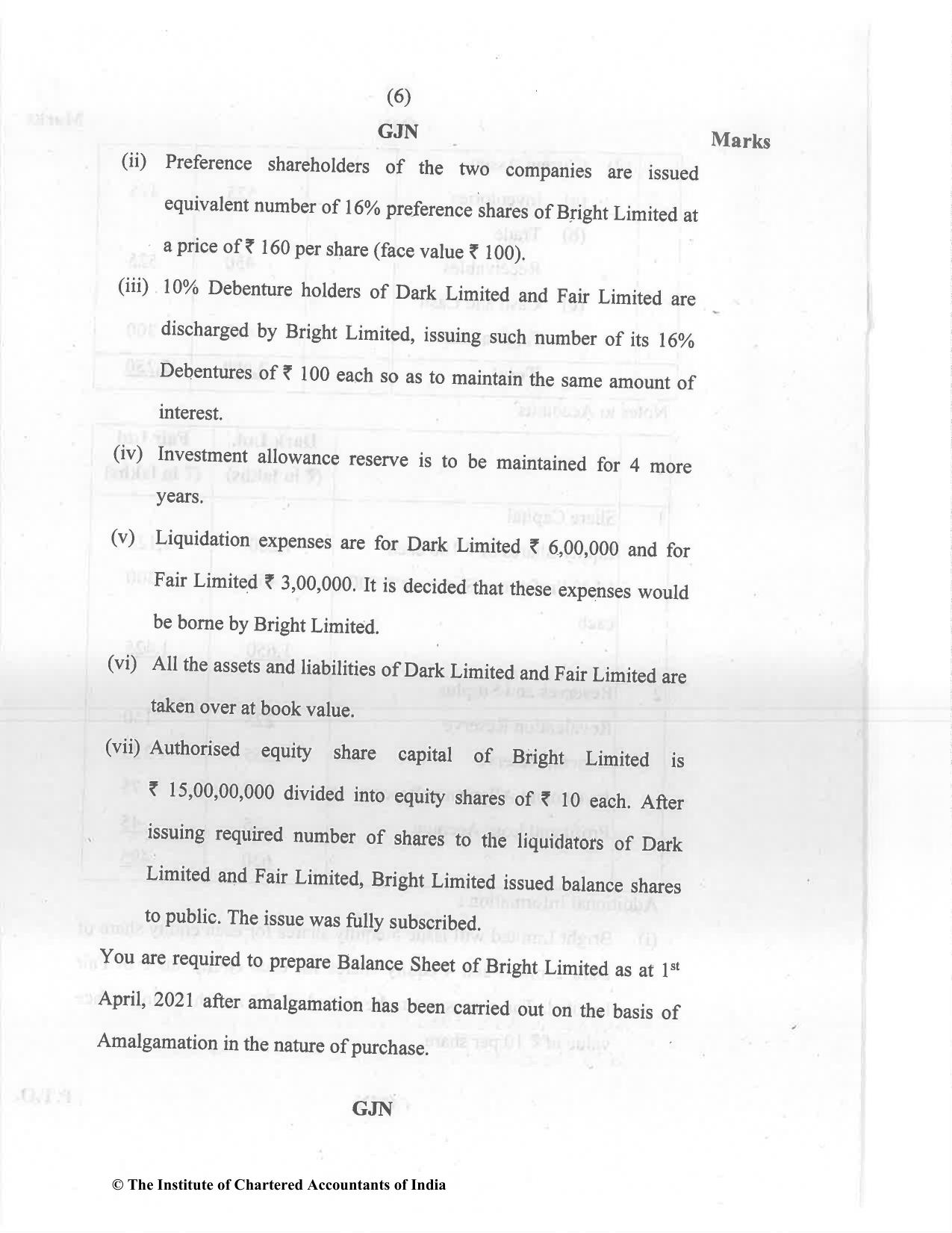 CA Inter Dec 2021 Question Paper - Paper 5 – Advanced Accounting - Page 6