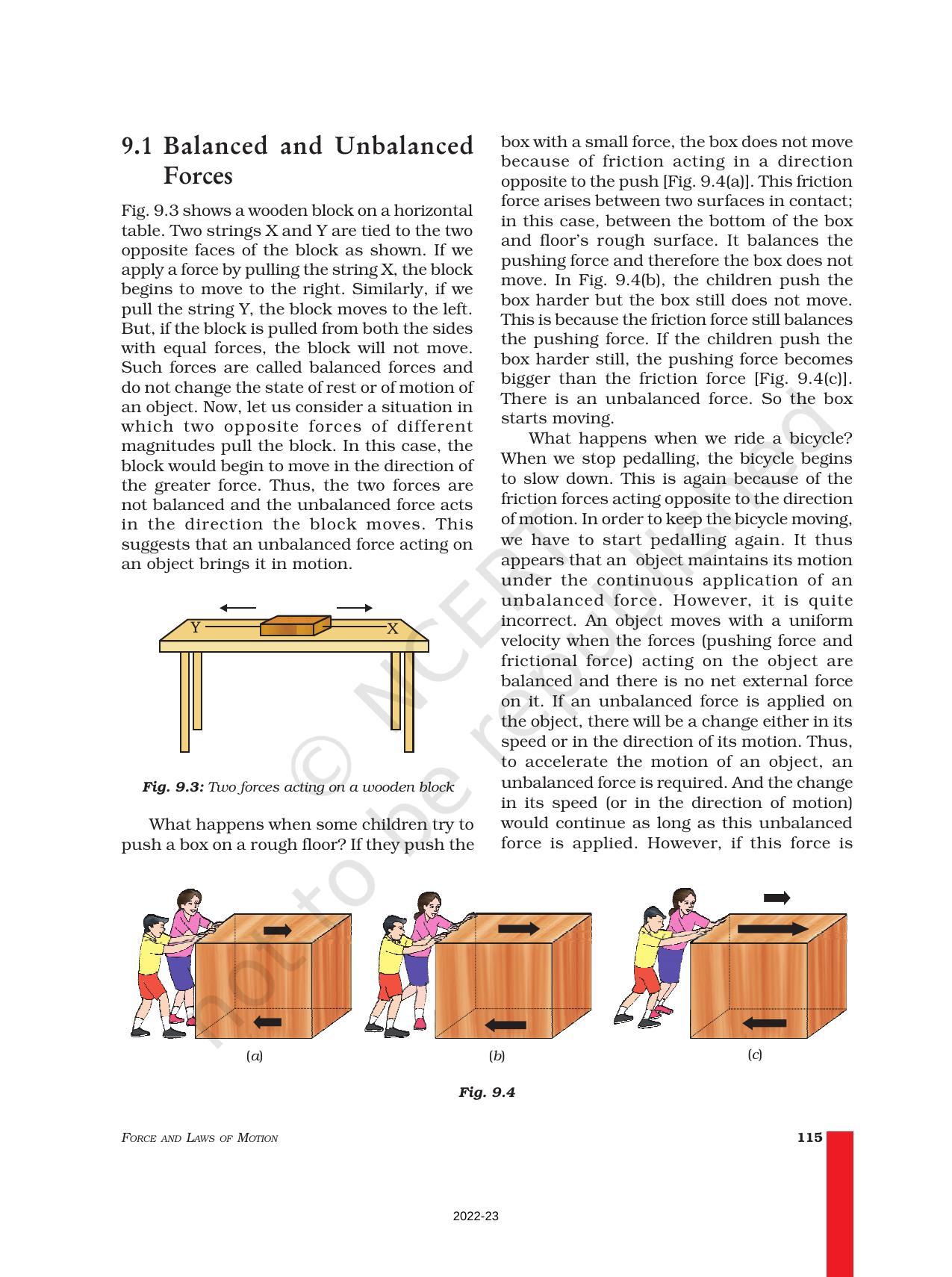 NCERT Book for Class 9 Science Chapter 9 Force And Laws Of Motion - Page 2
