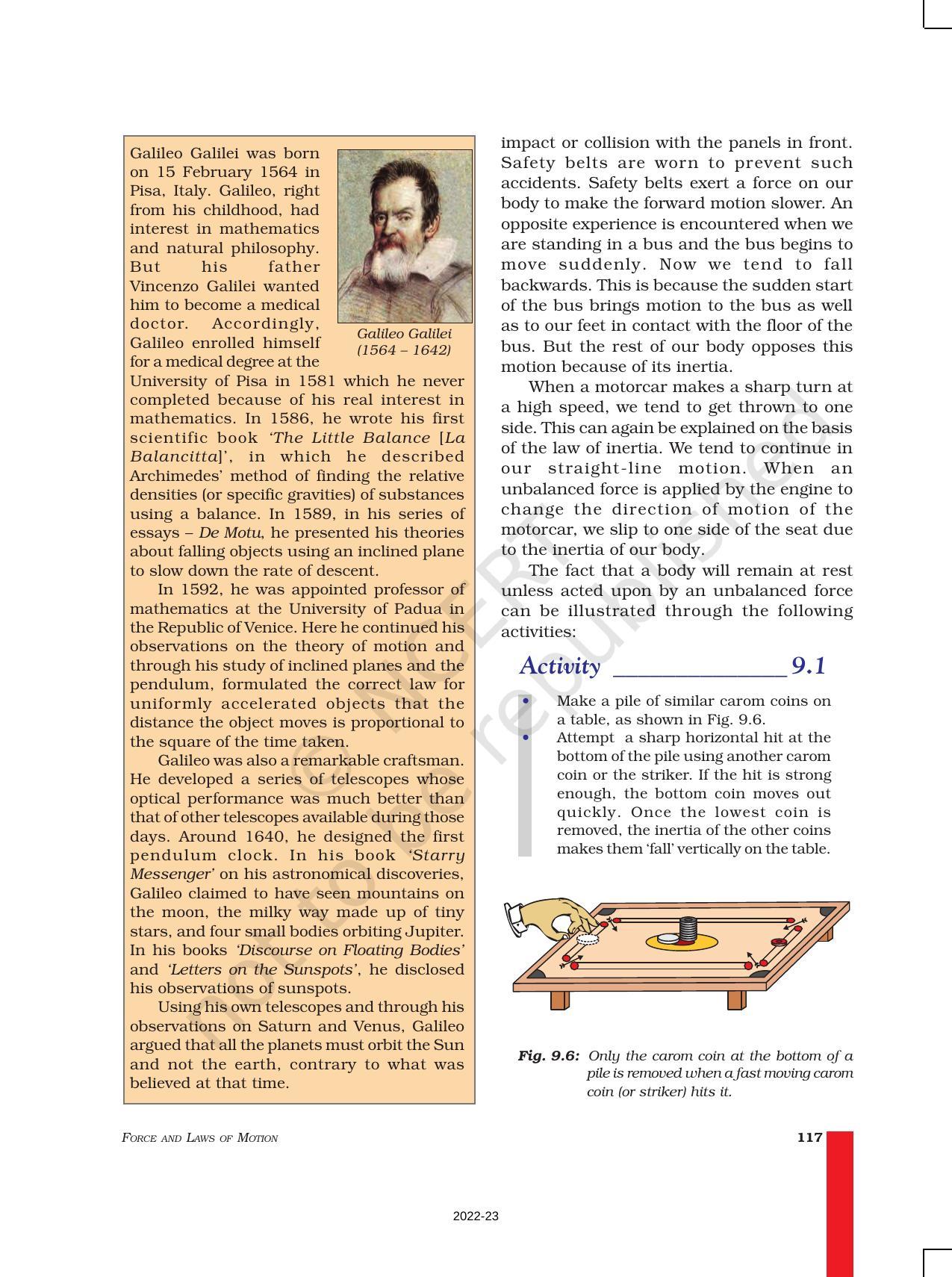 NCERT Book for Class 9 Science Chapter 9 Force And Laws Of Motion - Page 4