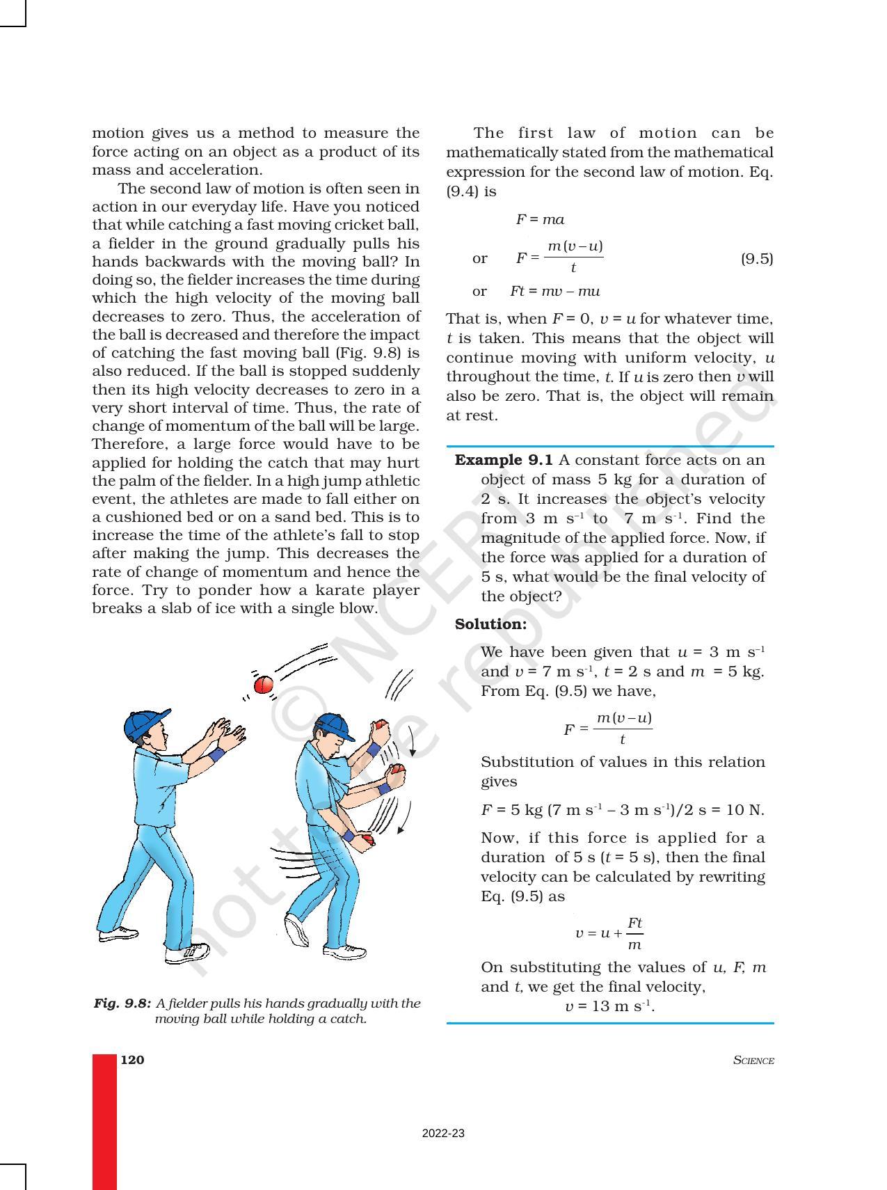 NCERT Book for Class 9 Science Chapter 9 Force And Laws Of Motion - Page 7