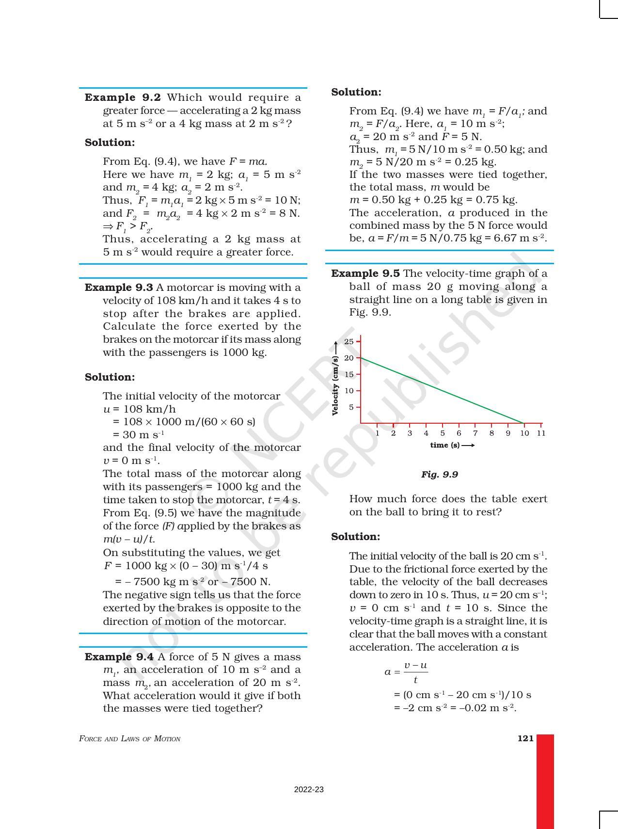 NCERT Book for Class 9 Science Chapter 9 Force And Laws Of Motion - Page 8