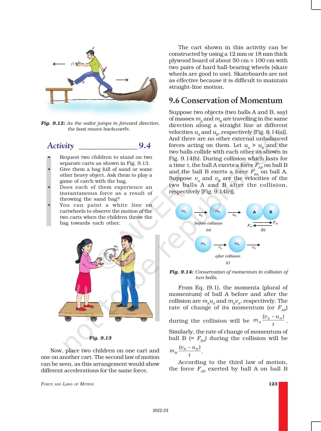 NCERT Book for Class 9 Science Chapter 9 Force And Laws Of Motion - Page 10