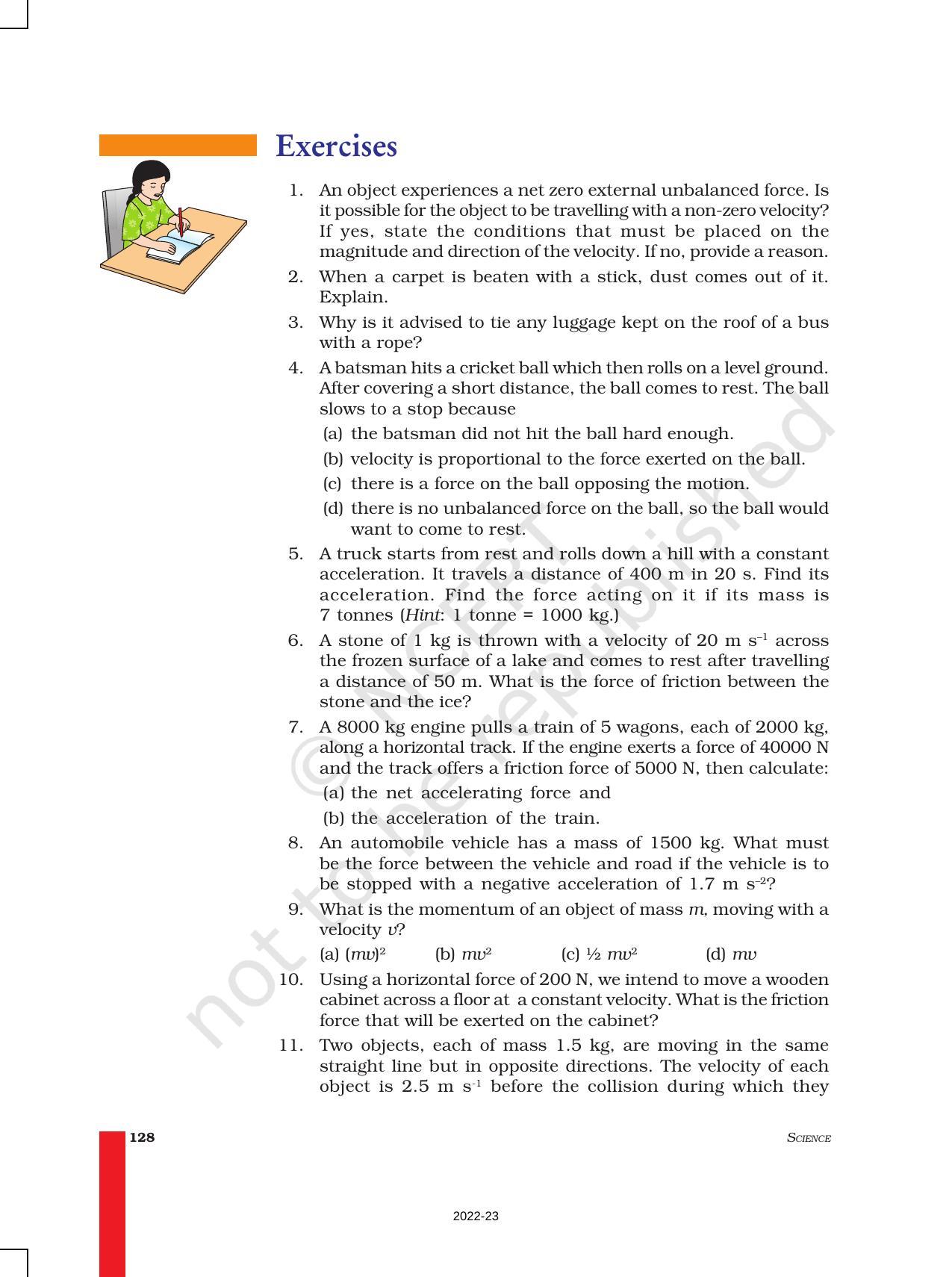 NCERT Book for Class 9 Science Chapter 9 Force And Laws Of Motion - Page 15