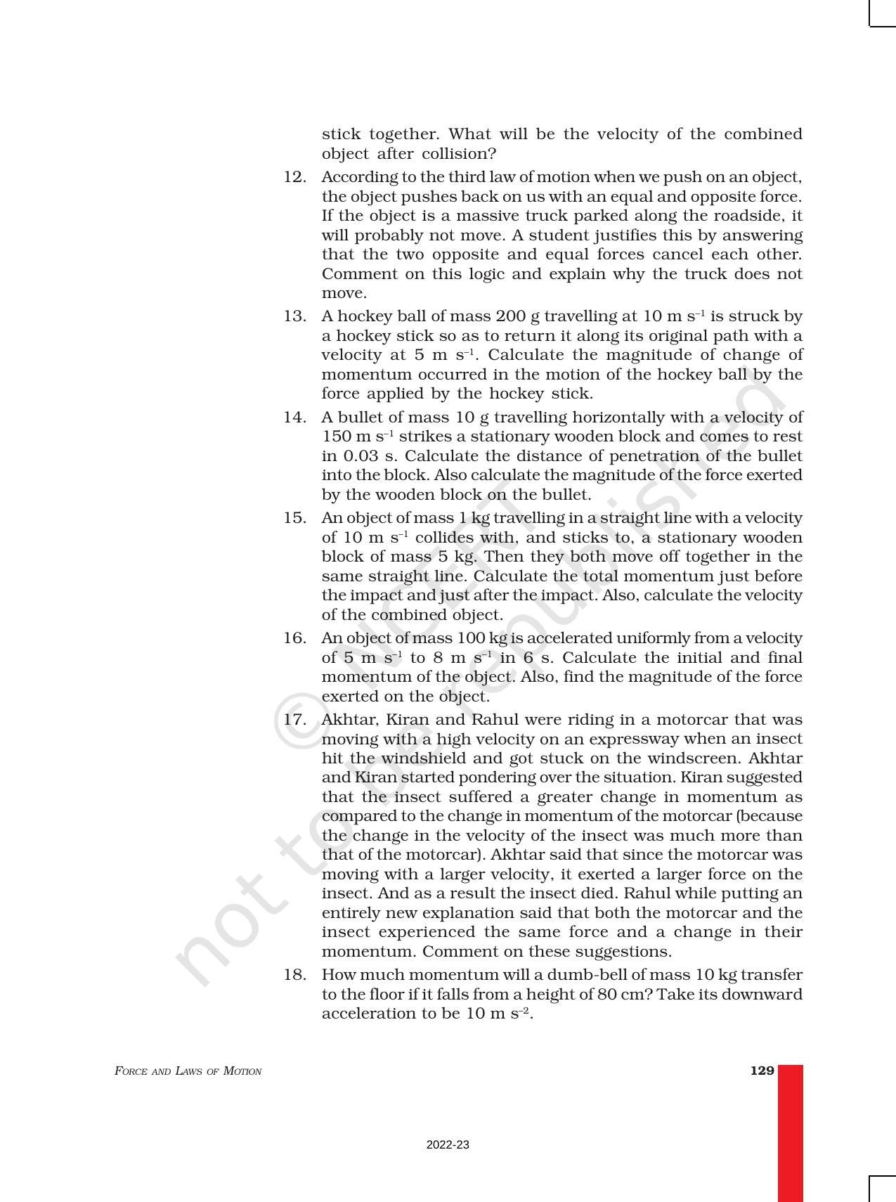 NCERT Book for Class 9 Science Chapter 9 Force And Laws Of Motion - Page 16