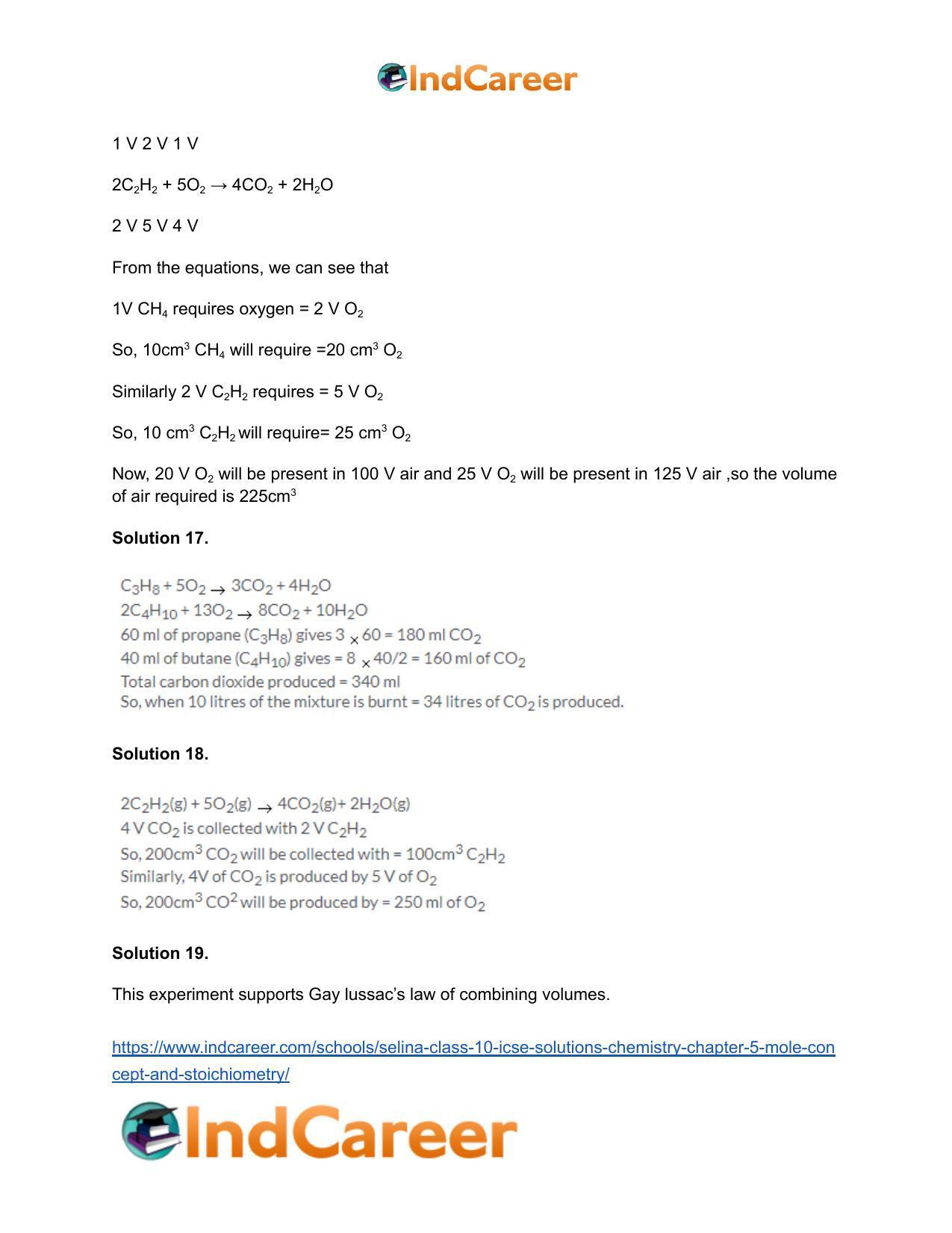 Selina Class 10 ICSE Solutions Chemistry : Chapter 5- Mole Concept and Stoichiometry - Page 7
