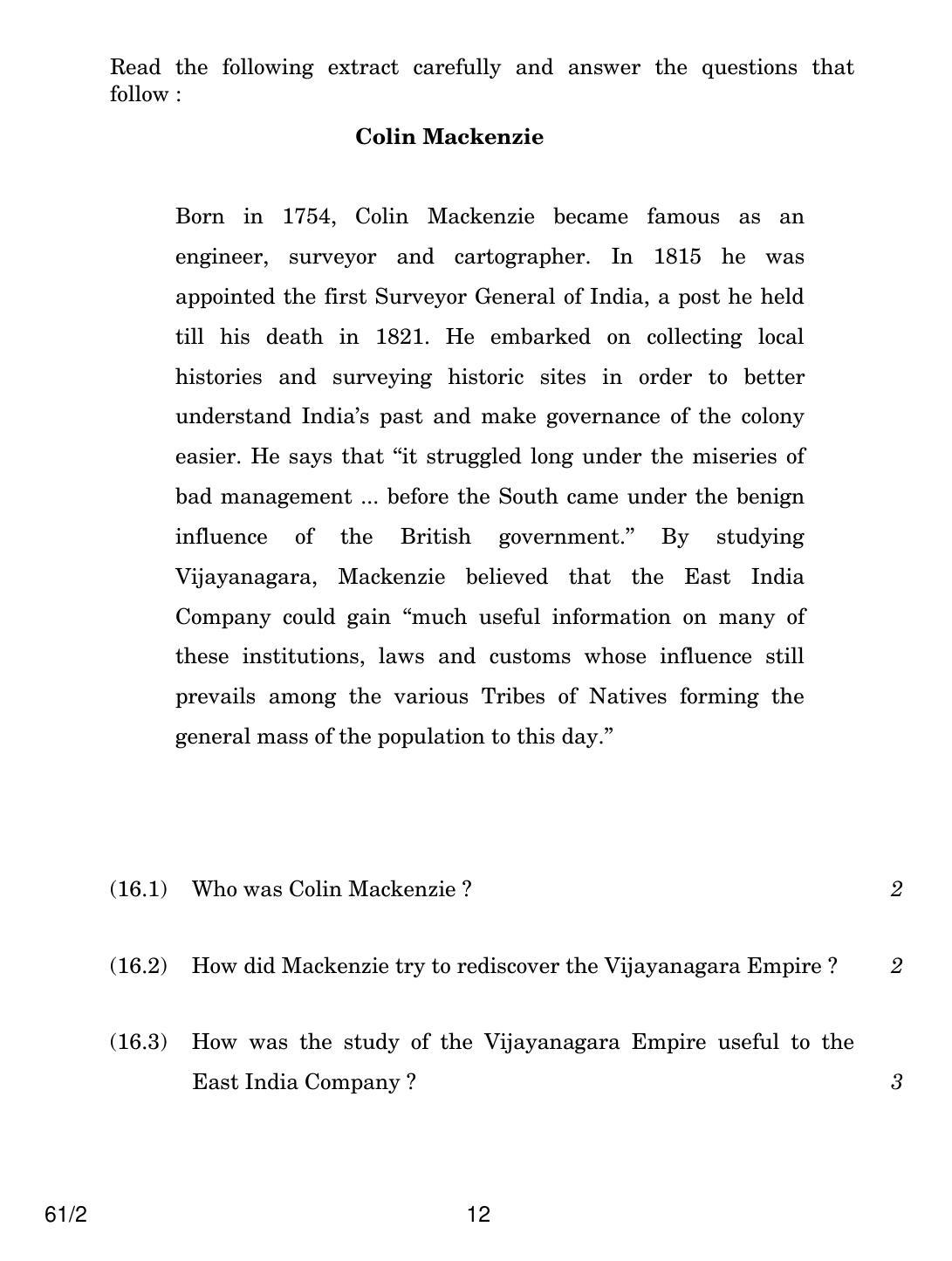 CBSE Class 12 61-2 HISTORY 2018 Question Paper - Page 12