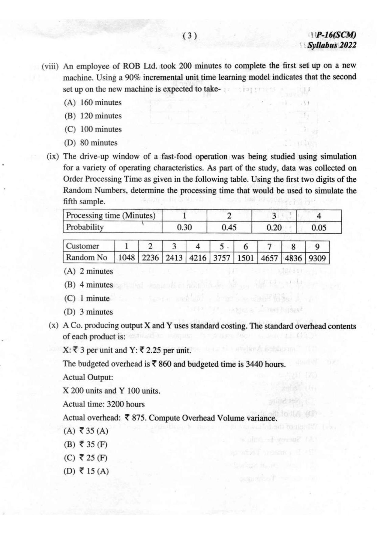 ICMAI Final December 2023 Question Paper - Strategic Cost Management - Page 3